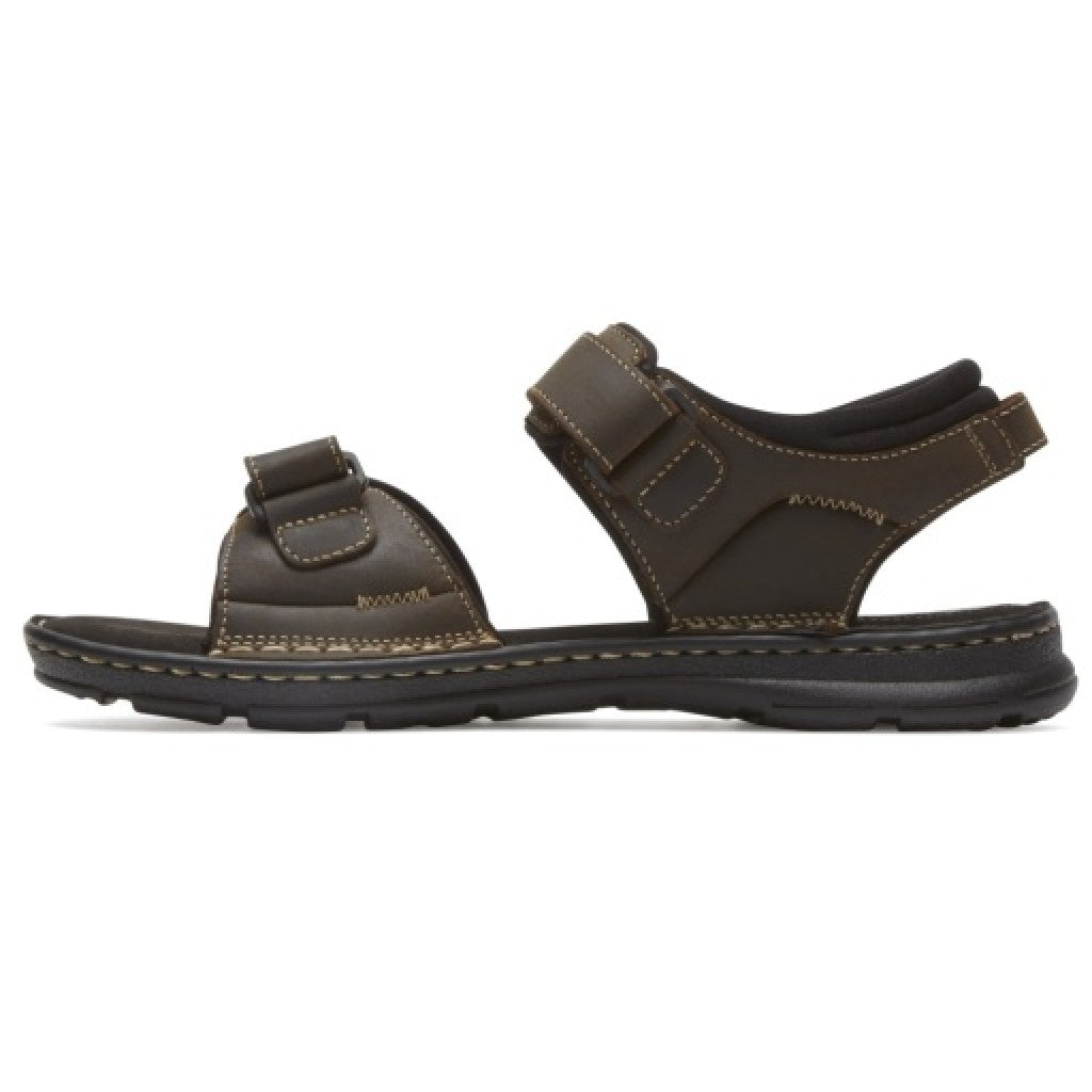 Rockport Men's Darwyn Quarter-Strap Sandal - Brown Ii Lea - 3