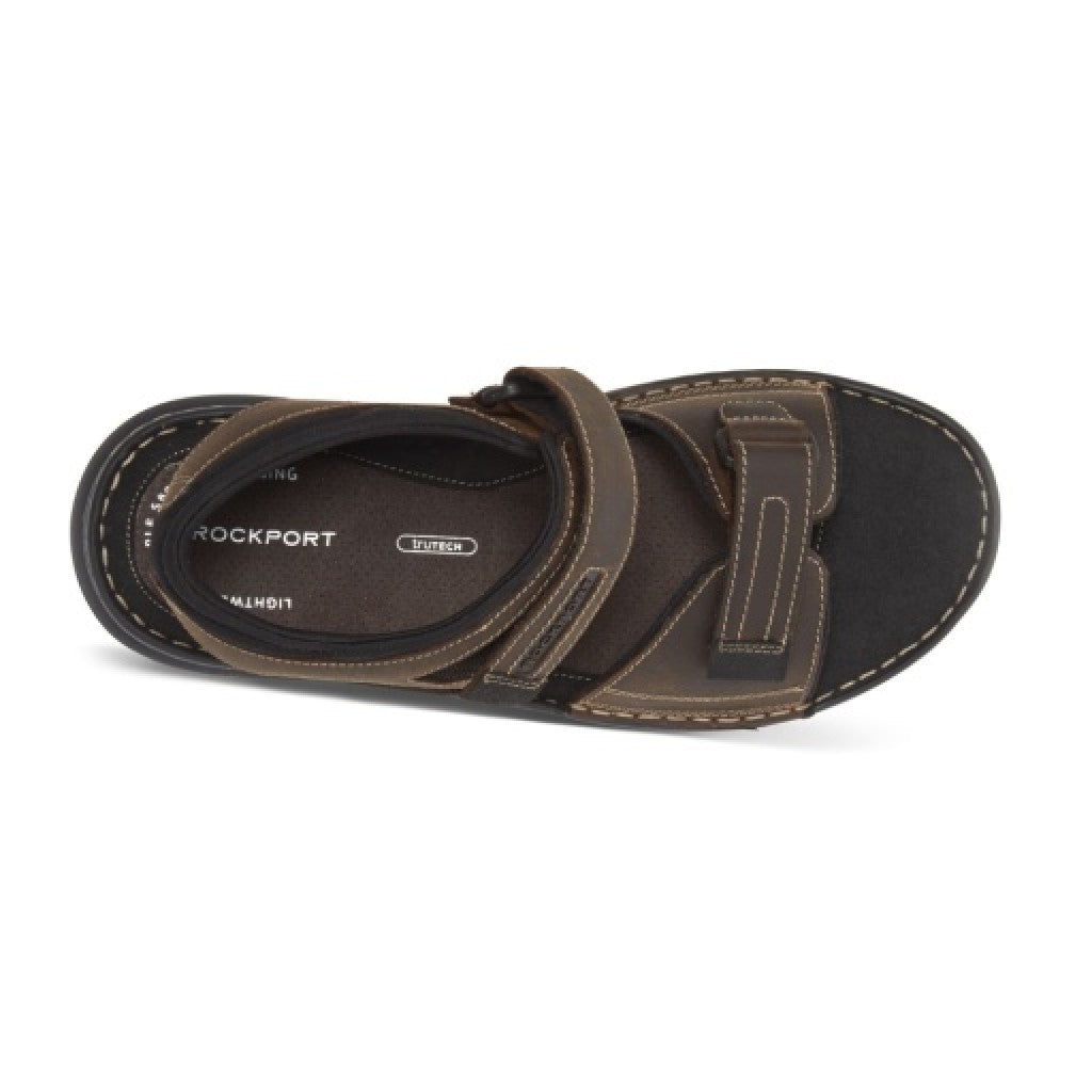Rockport Men's Darwyn Quarter-Strap Sandal - Brown Ii Lea - 5