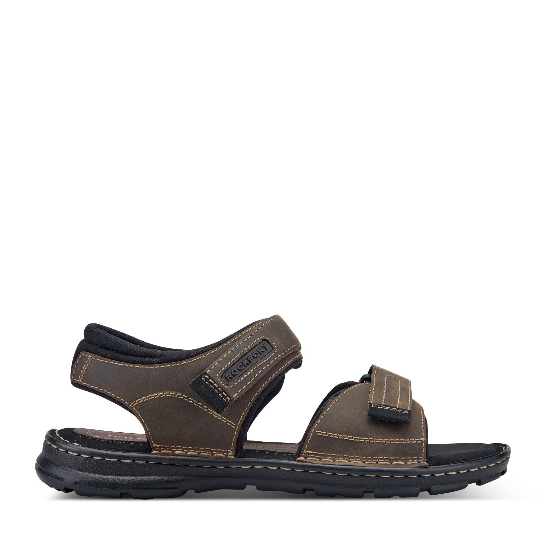 Rockport Men's Darwyn Quarter-Strap Sandal - Brown Leather - 1