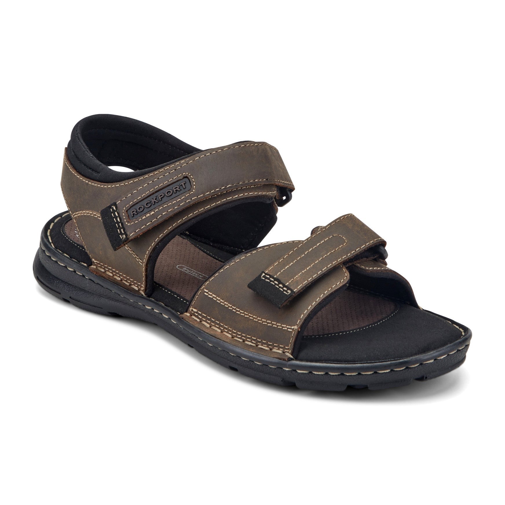 Rockport Men's Darwyn Quarter-Strap Sandal - Brown Leather - 2