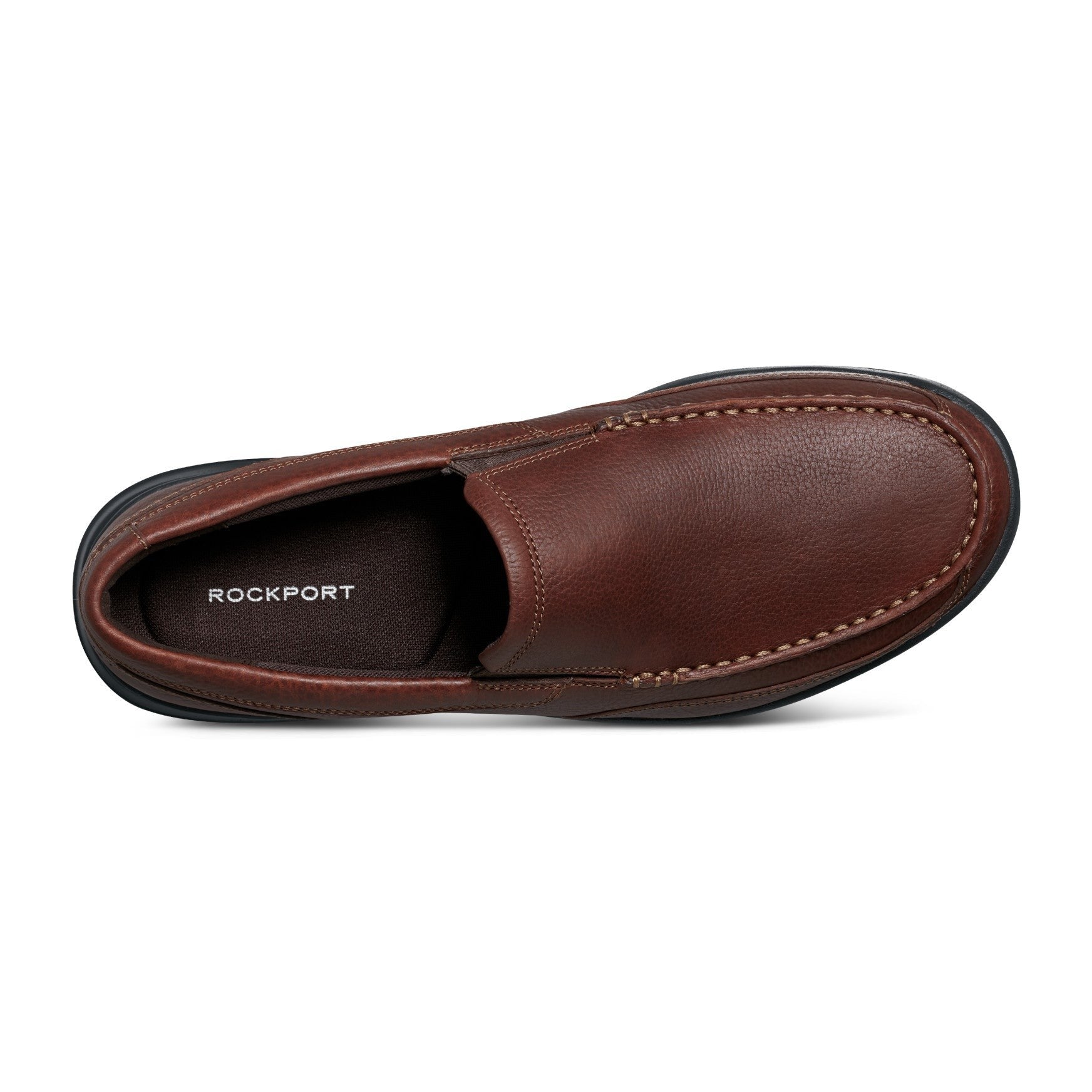 Rockport Men's Junction Point Slip-Ons - Chocolate Leather - 4