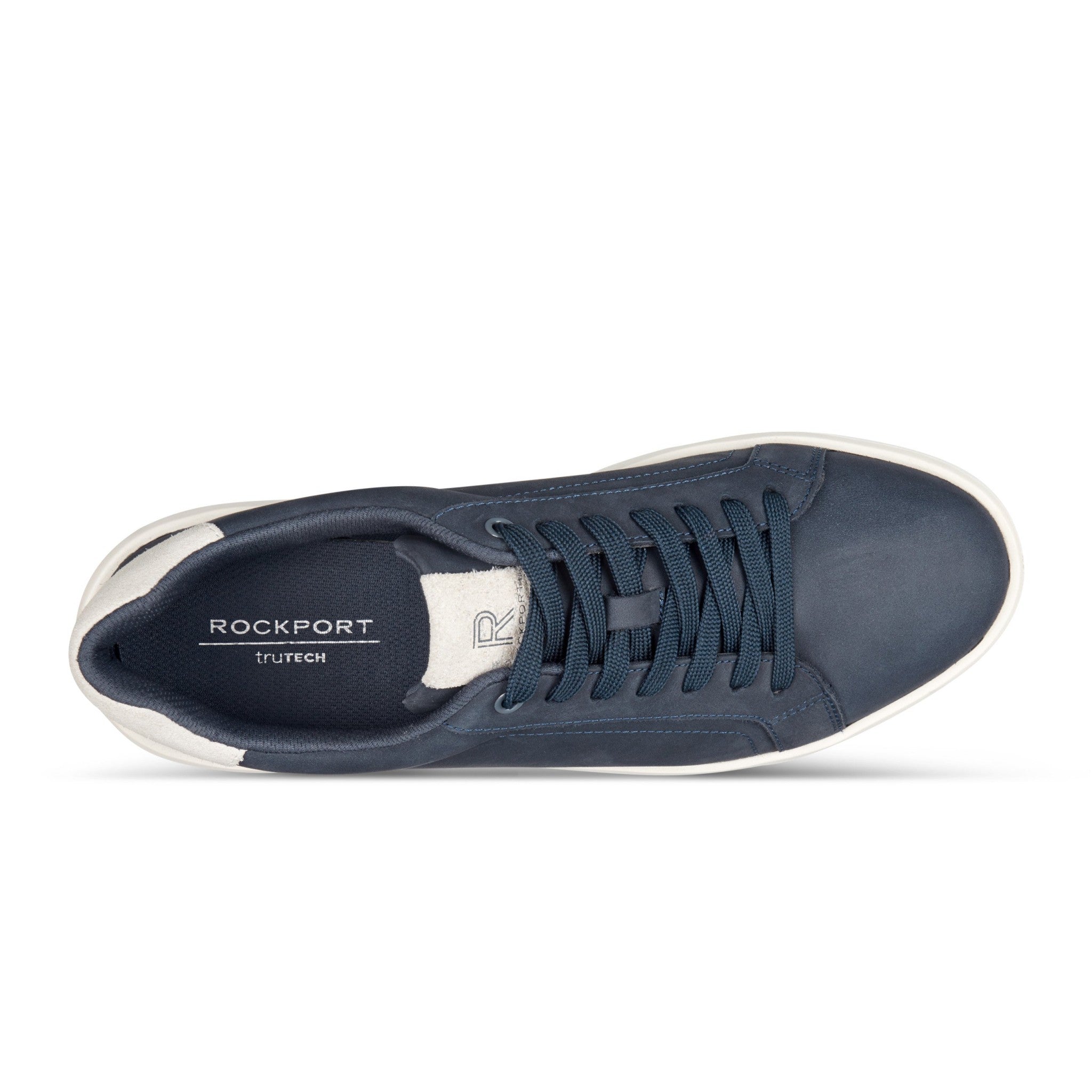 Rockport Men's Lite Court Lace-up Casual Sneakers - Dark Blue Leather - 4