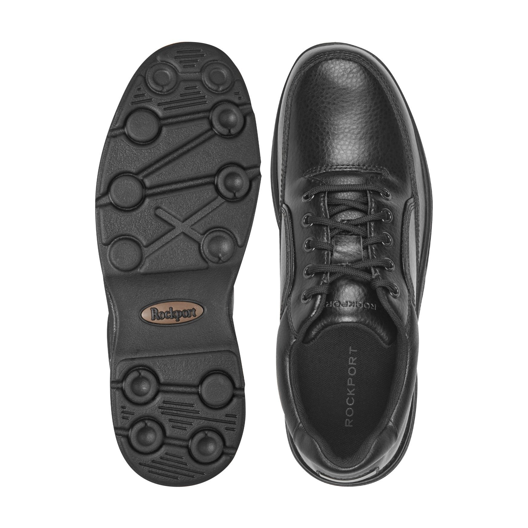 Rockport Men's Ridgefield Eureka Lace-Up - Black Leather - 5