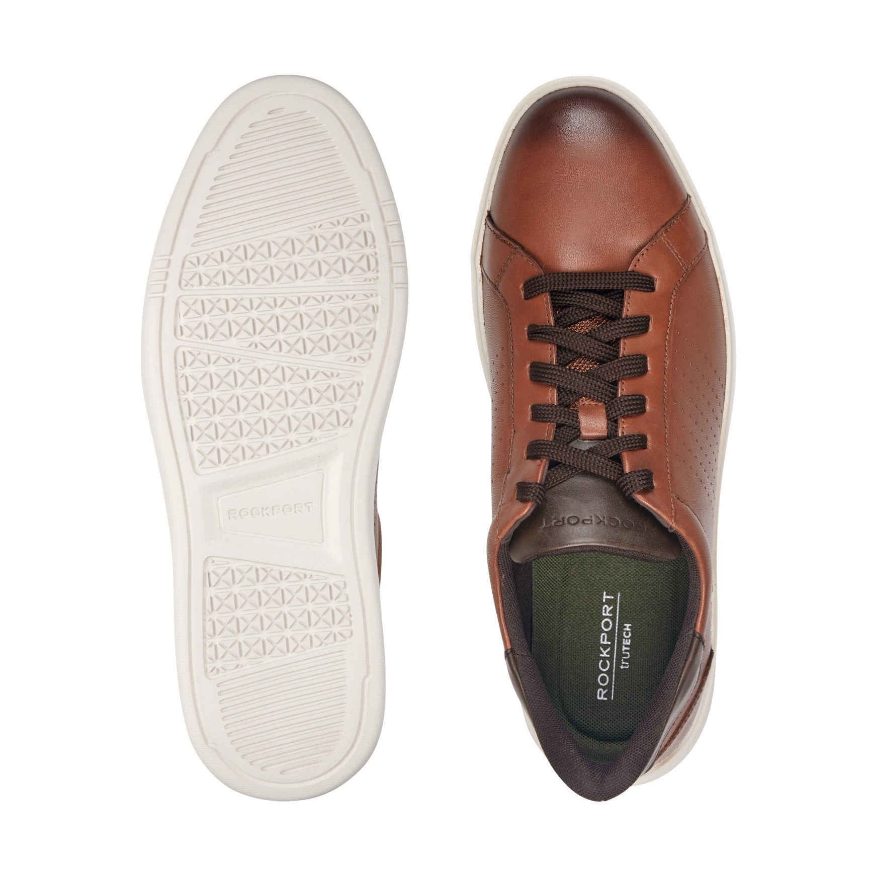 Rockport Men's Tristen Step Activated Lace-Up - Dark Natural Leather - 5