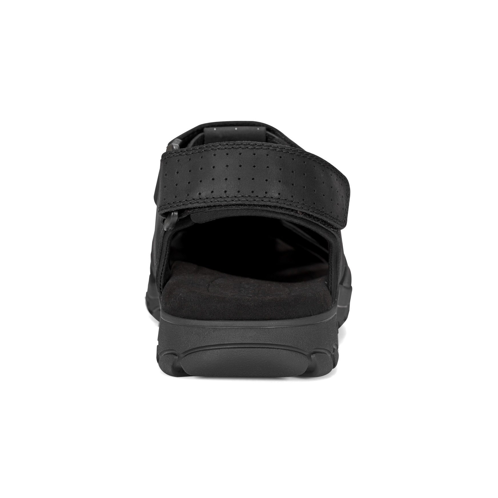 Rockport Norwood Cushioned Arch-Support Fisherman Men's Sandal - Black Leather - 3