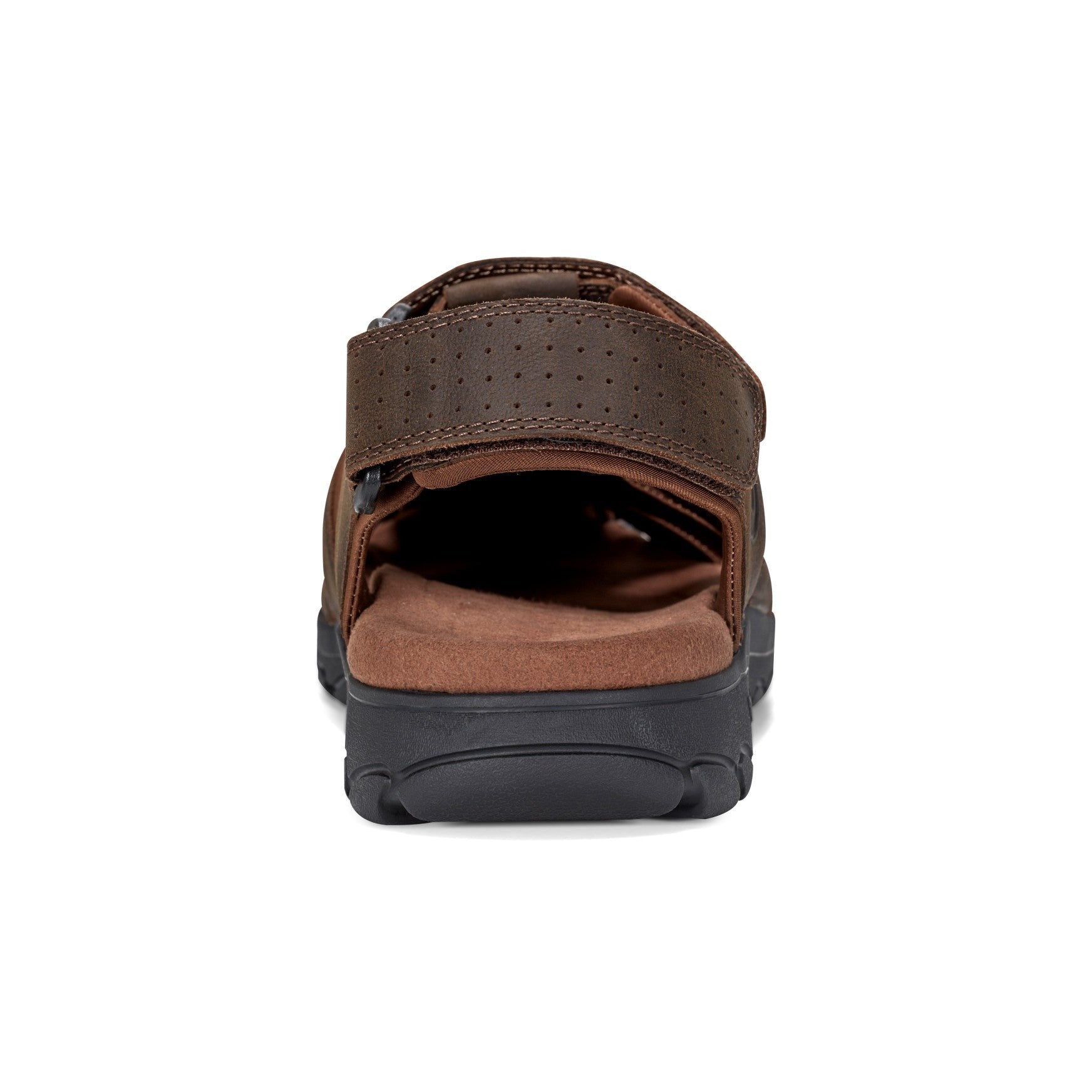 Rockport Norwood Cushioned Arch-Support Fisherman Men's Sandal - Dark Brown Leather - 3