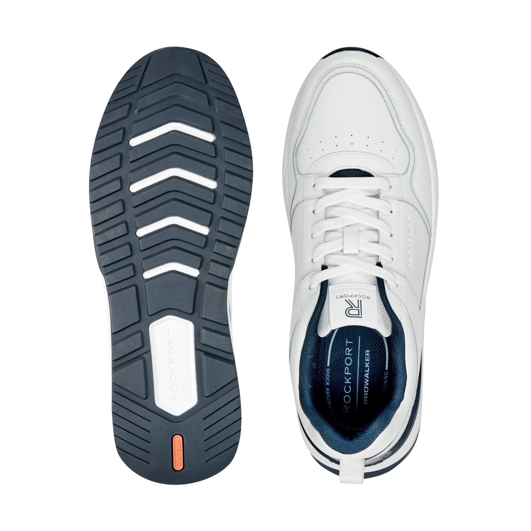 Rockport ProWalker Norris Cushioned Arch Support Men's Walking Shoe - White/blue - 5