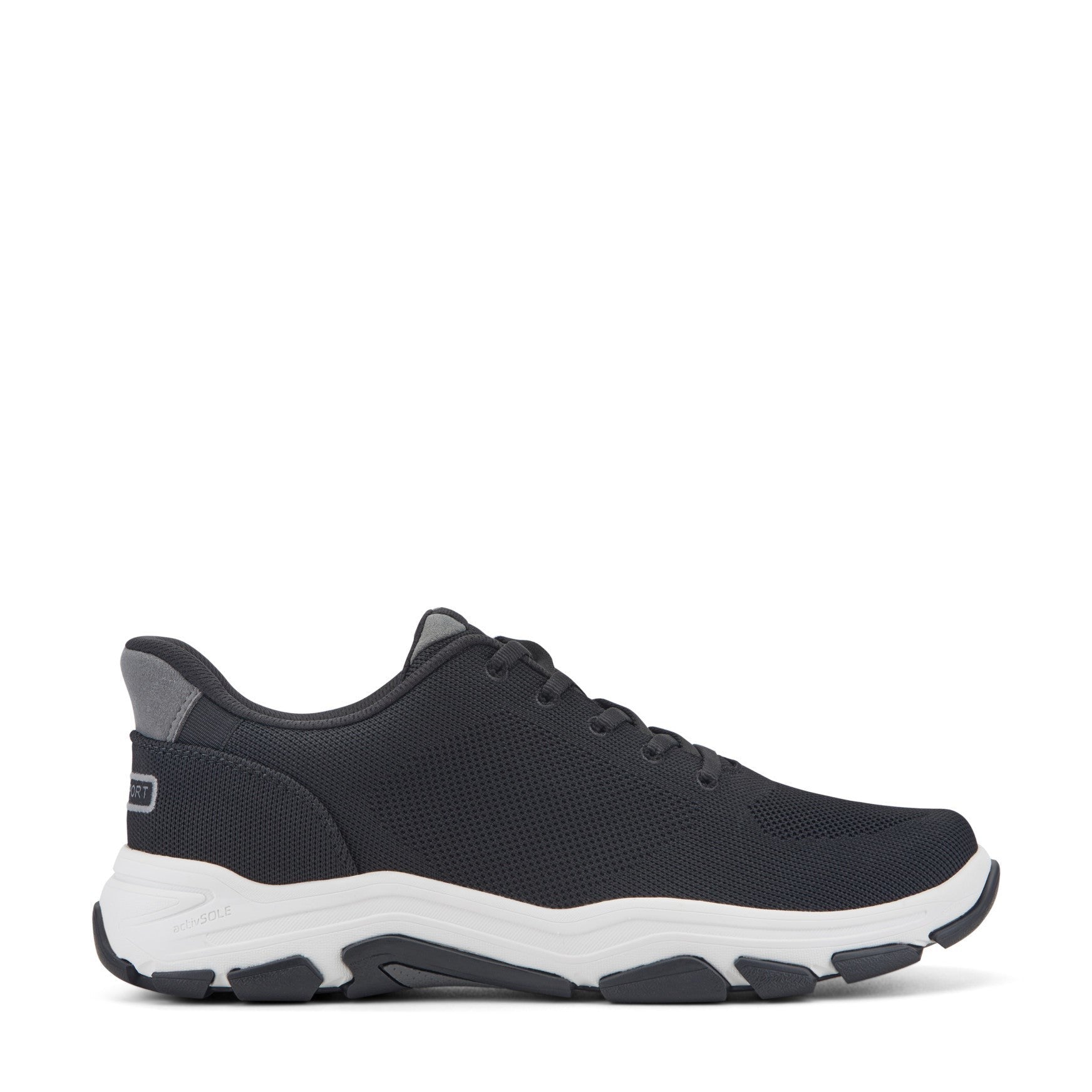 Rockport Rafferty Step Cushioned Arch-Support Men's Sneaker - Black - 1