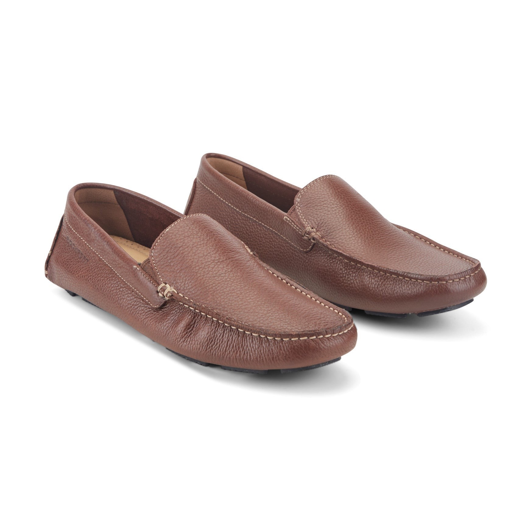 Rockport Rhyder Venetian Cushioned Comfort with Arch Support Men's Slip-On - Mahogany Leather - 3