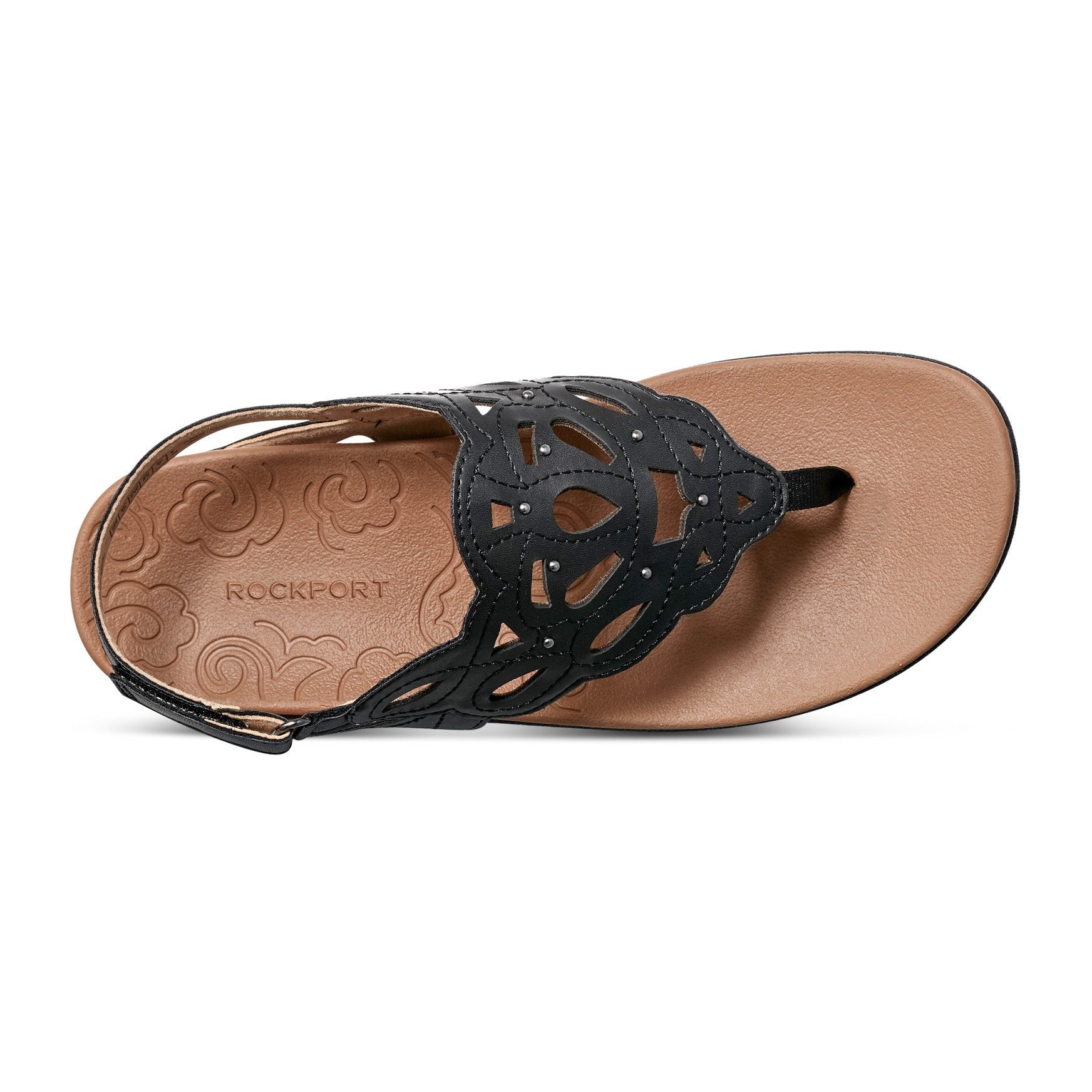 Rockport Ridge Slingback Cushioned Arch Support Women's Sandal - Black - 4