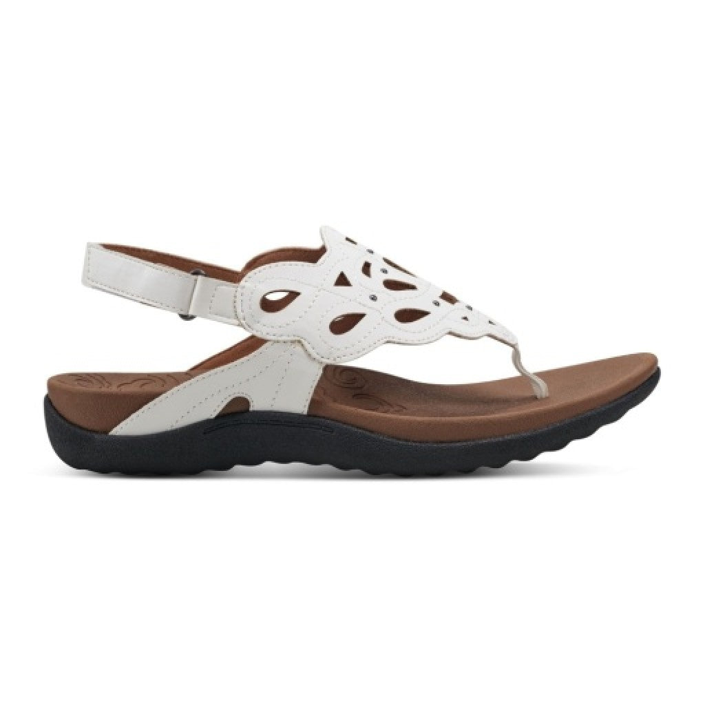Rockport Ridge Slingback Cushioned Arch Support Women's Sandal - White Lthr Synthetic - 2