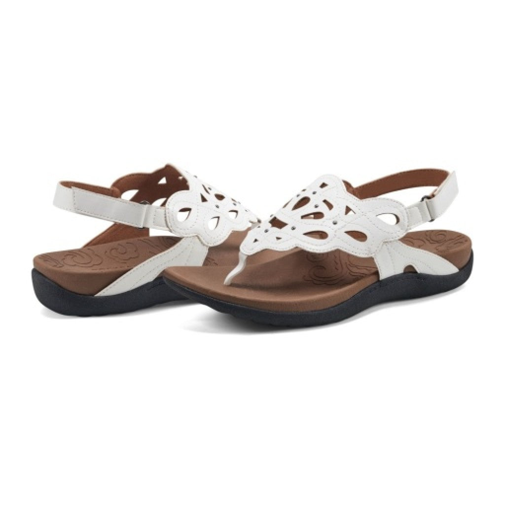 Rockport Ridge Slingback Cushioned Arch Support Women's Sandal - White Lthr Synthetic - 6