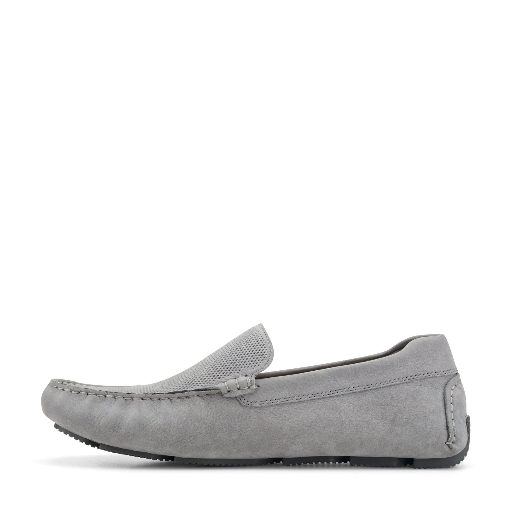 Rockport Rodger Cushioned Slip-On Men's Driver Loafer - Light Gray Suede - 4