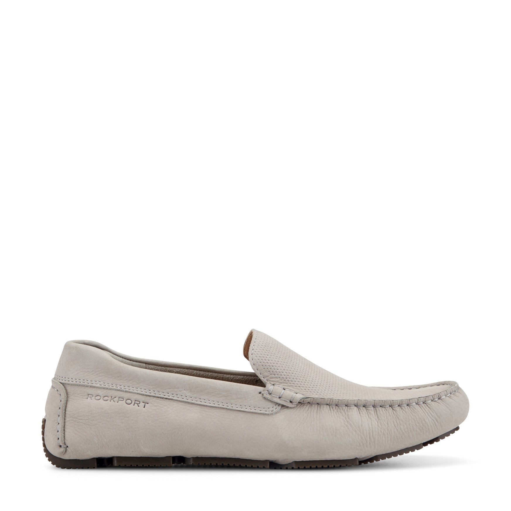 Rockport Rodger Cushioned Slip-On Men's Driver Loafer - Taupe Suede - 1
