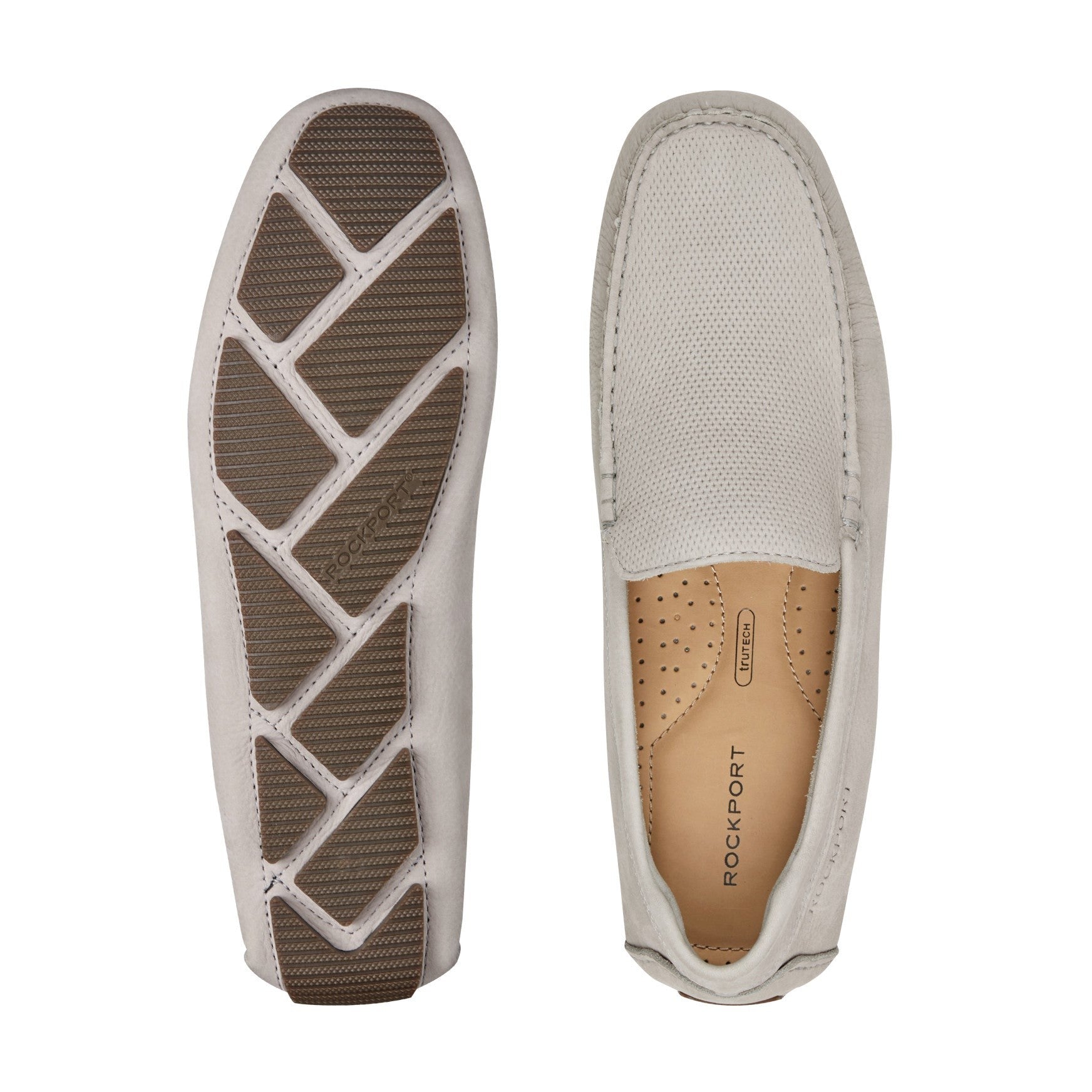 Rockport Rodger Cushioned Slip-On Men's Driver Loafer - Taupe Suede - 5