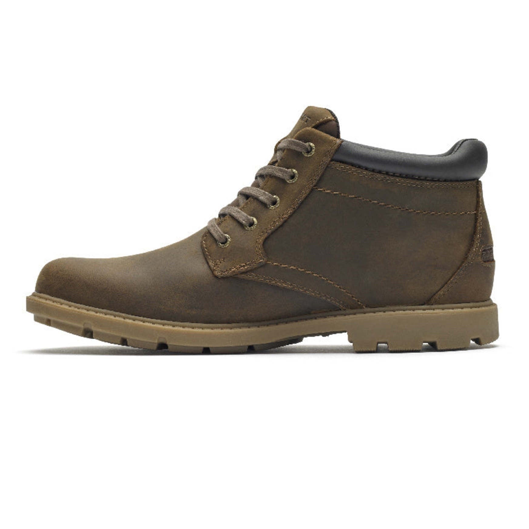 Rockport Rugged Bucks Waterproof Men's Boot with Cushioned Support - Boston Tan Leather - 5