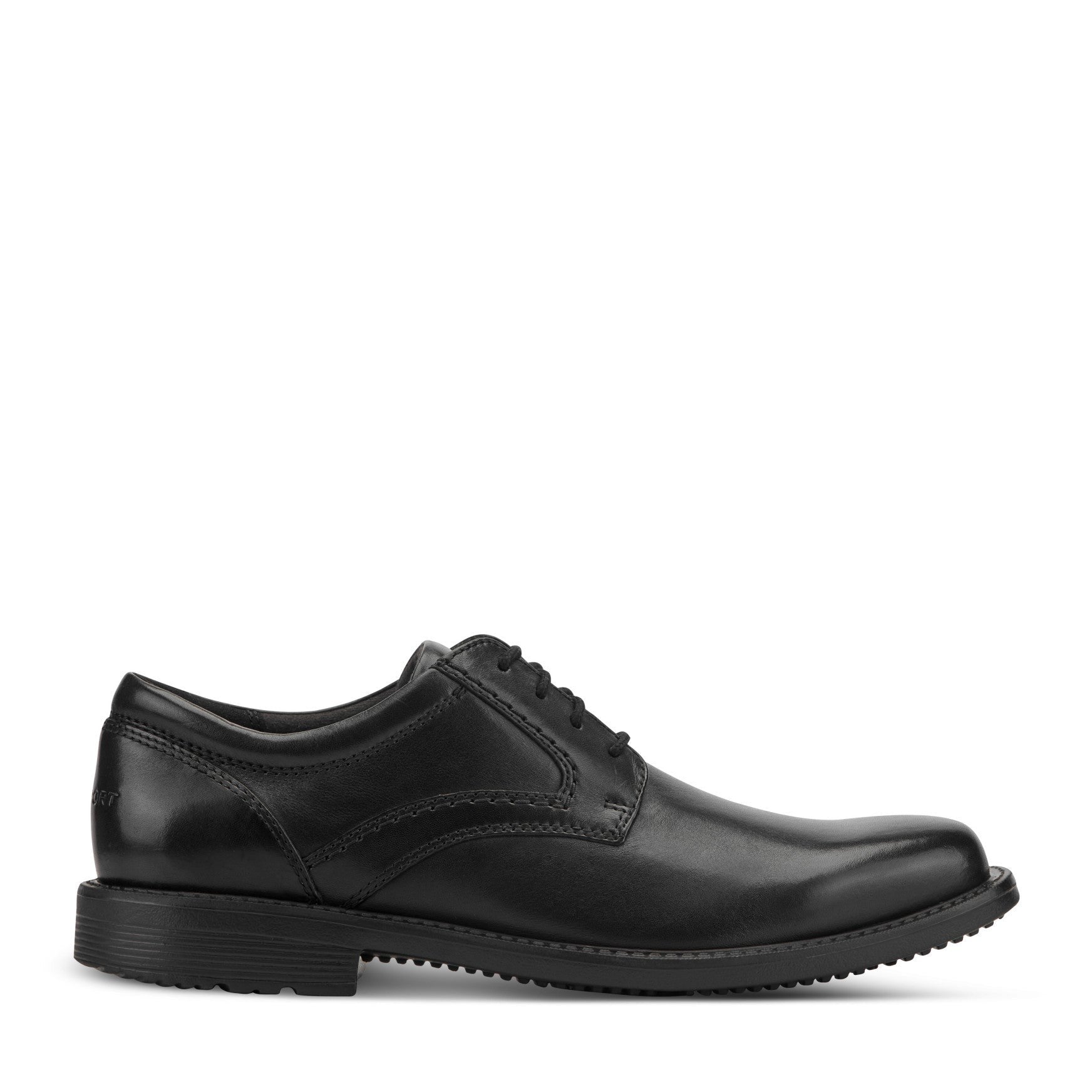 Rockport Style Leader 2 Plain Toe Oxford Cushioned Comfort Men's Dress Shoe - Black Leather - 1