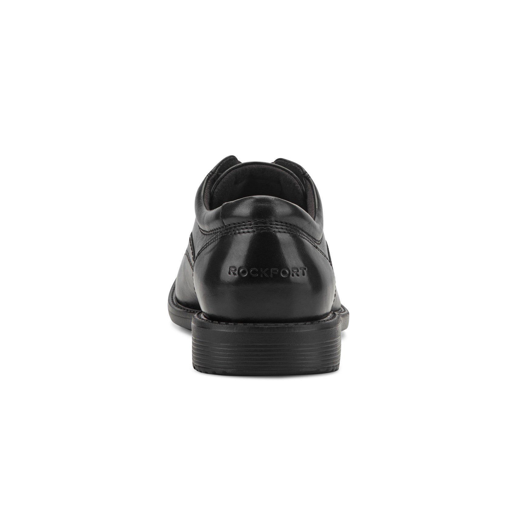 Rockport Style Leader 2 Plain Toe Oxford Cushioned Comfort Men's Dress Shoe - Black Leather - 3
