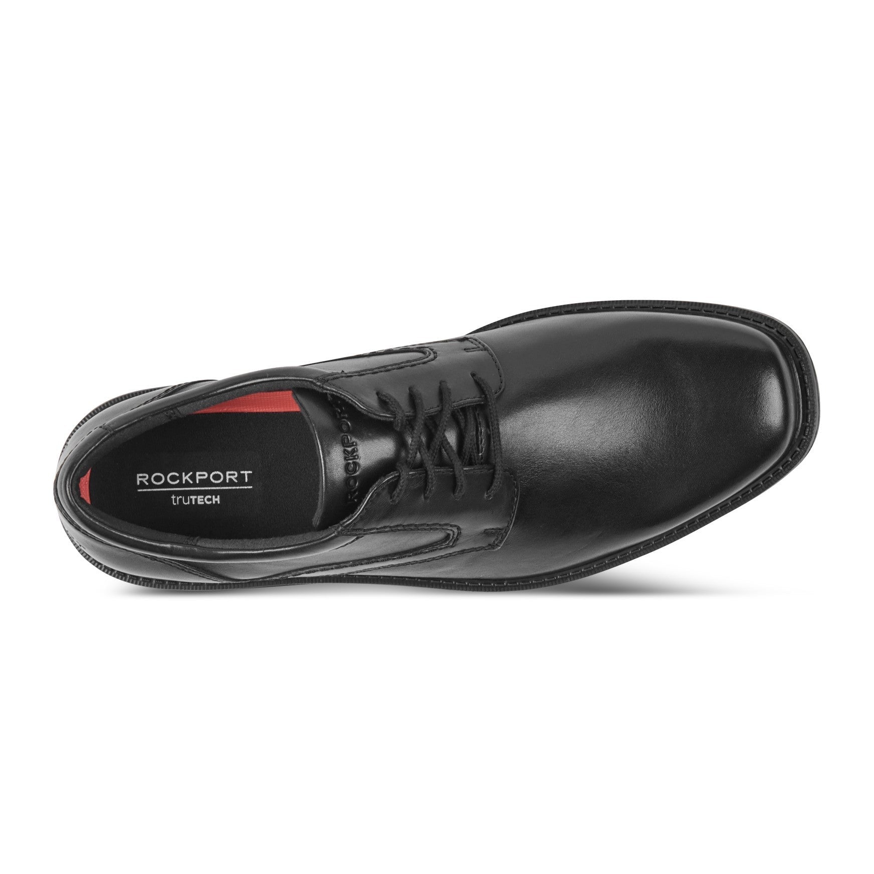 Rockport Style Leader 2 Plain Toe Oxford Cushioned Comfort Men's Dress Shoe - Black Leather - 4