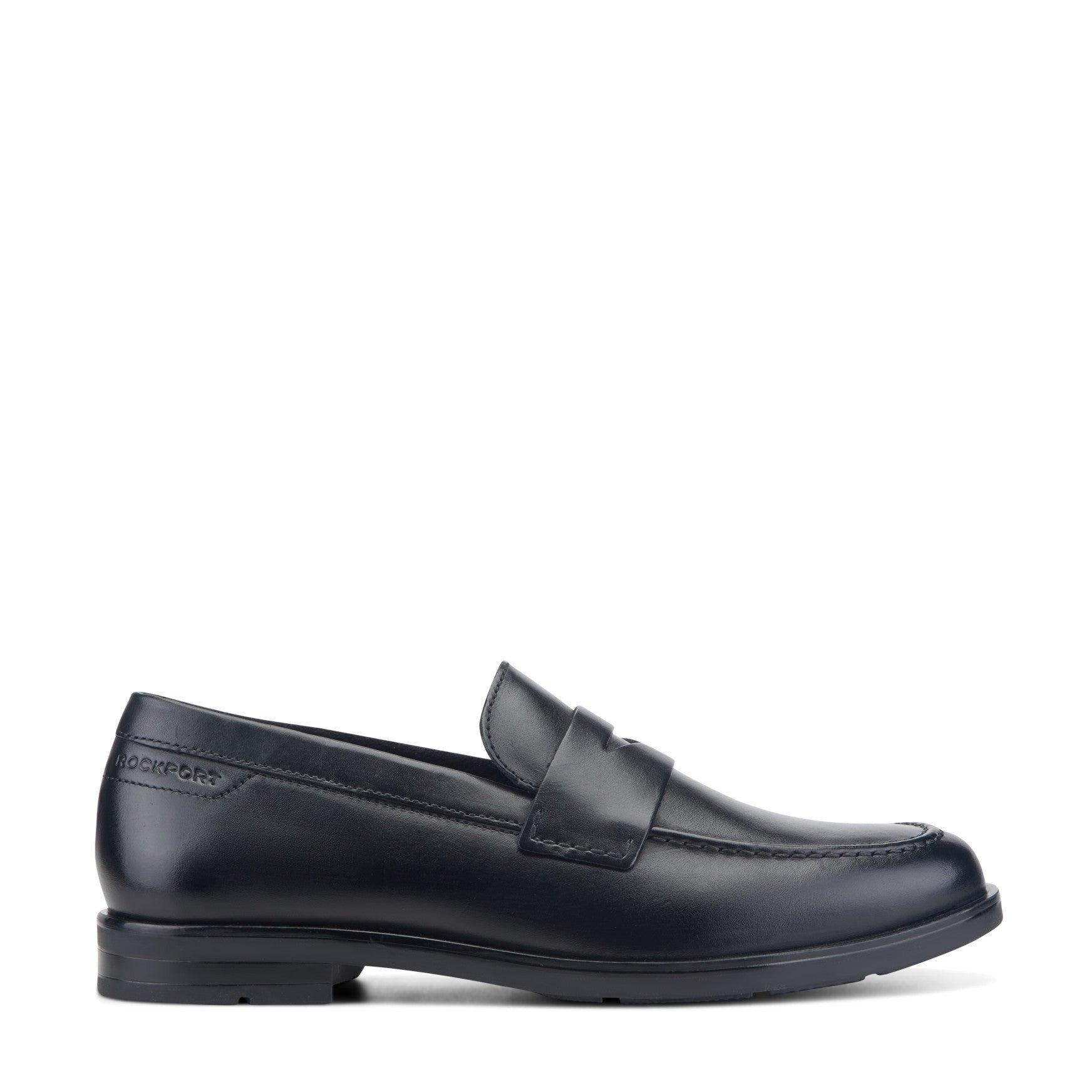 Rockport Sutton Penny Cushioned Arch Support Men's Dress Shoe - Black Leather - 1