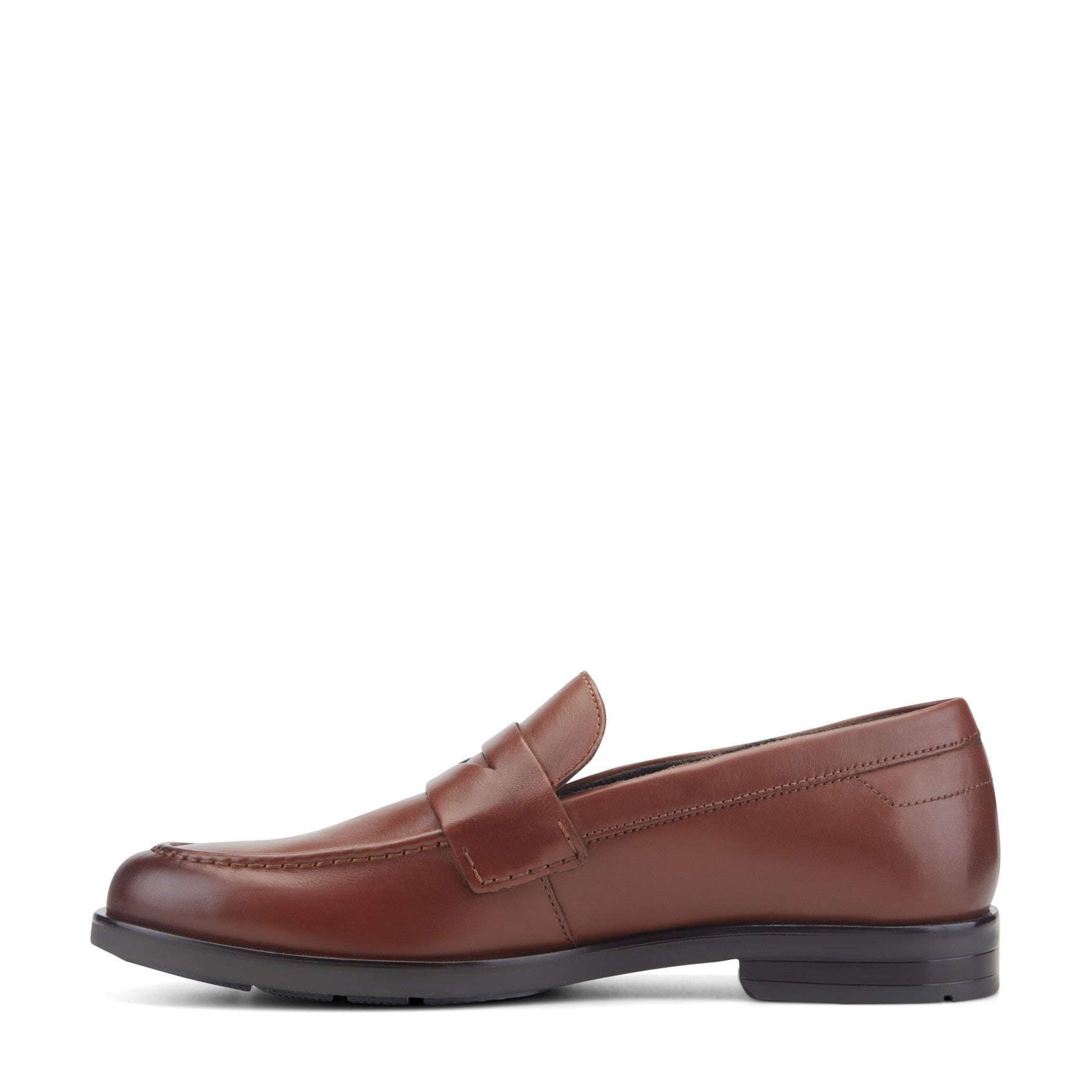 Rockport Sutton Penny Cushioned Arch Support Men's Dress Shoe - Dark Natural Leather - 4