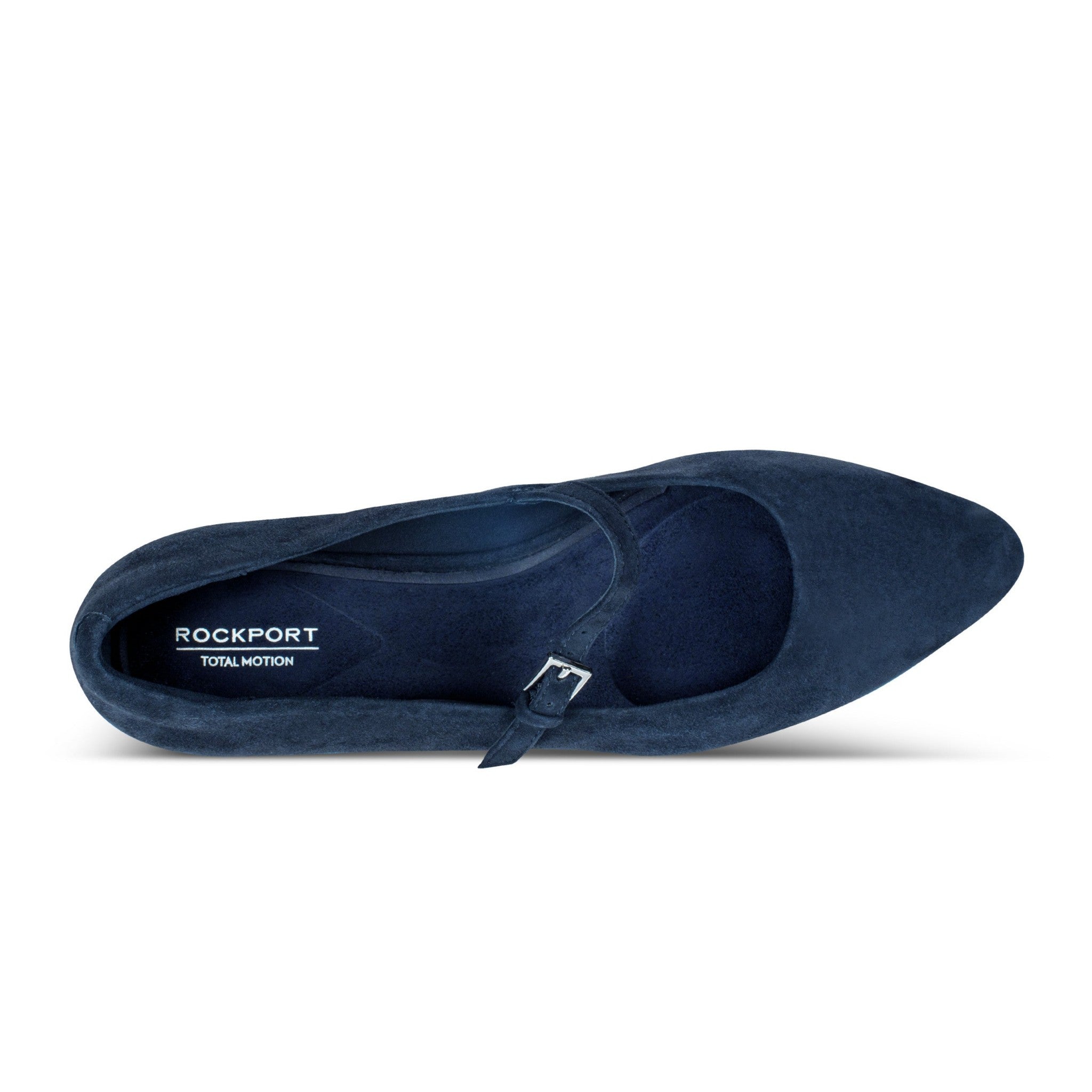 Rockport Taren Cushioned Arch-Support Pointy Toe Women's Mary Jane - Dark Blue Suede - 4