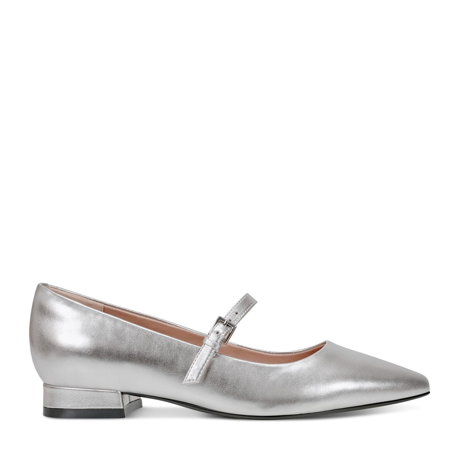 Rockport Taren Cushioned Arch-Support Pointy Toe Women's Mary Jane - Pewter Leather - 1