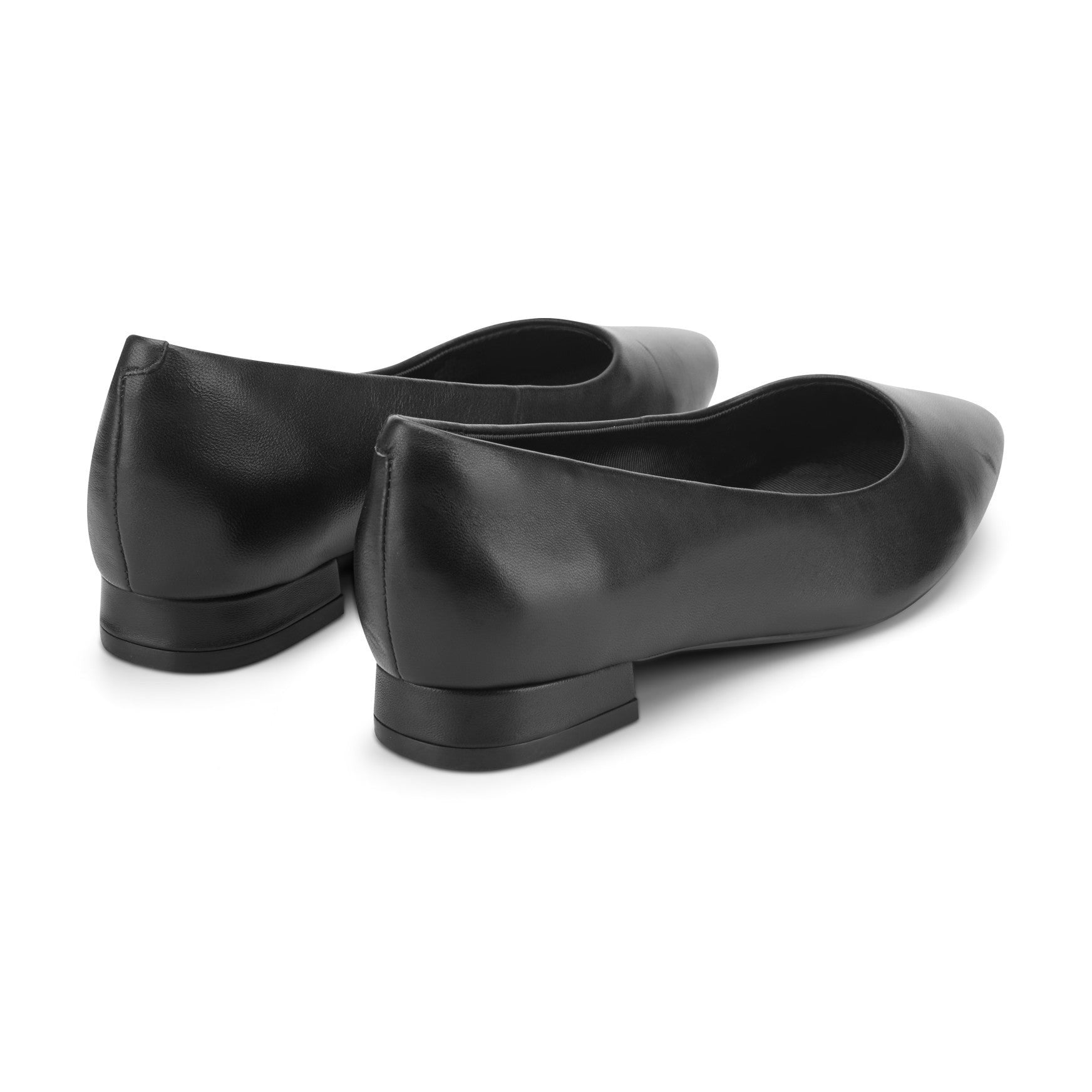 Rockport Tessa Total Motion Cushioned Pointy Women's Ballet Flat - Black Leather - 3
