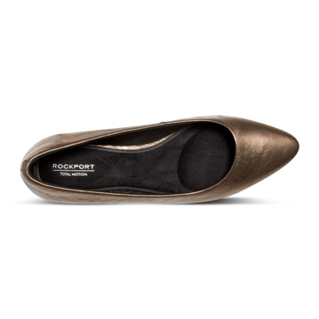 Rockport Tessa Total Motion Cushioned Pointy Women's Ballet Flat - Bronze - 6