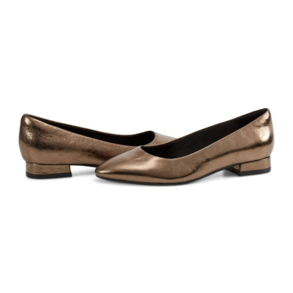 Rockport Tessa Total Motion Cushioned Pointy Women's Ballet Flat - Bronze - 7