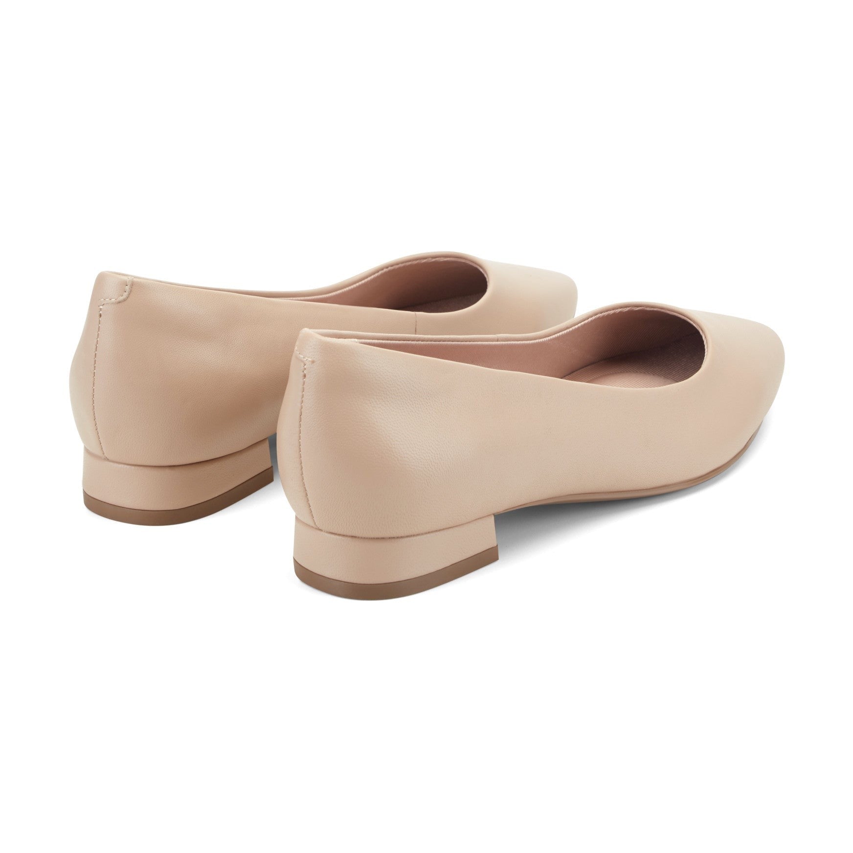 Rockport Tessa Total Motion Cushioned Pointy Women's Ballet Flat - Light Natural Leather - 3