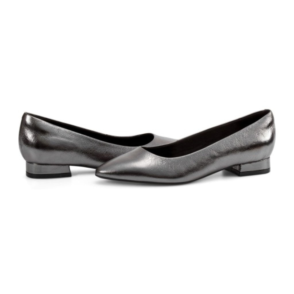 Rockport Tessa Total Motion Cushioned Pointy Women's Ballet Flat - Pewter - 7