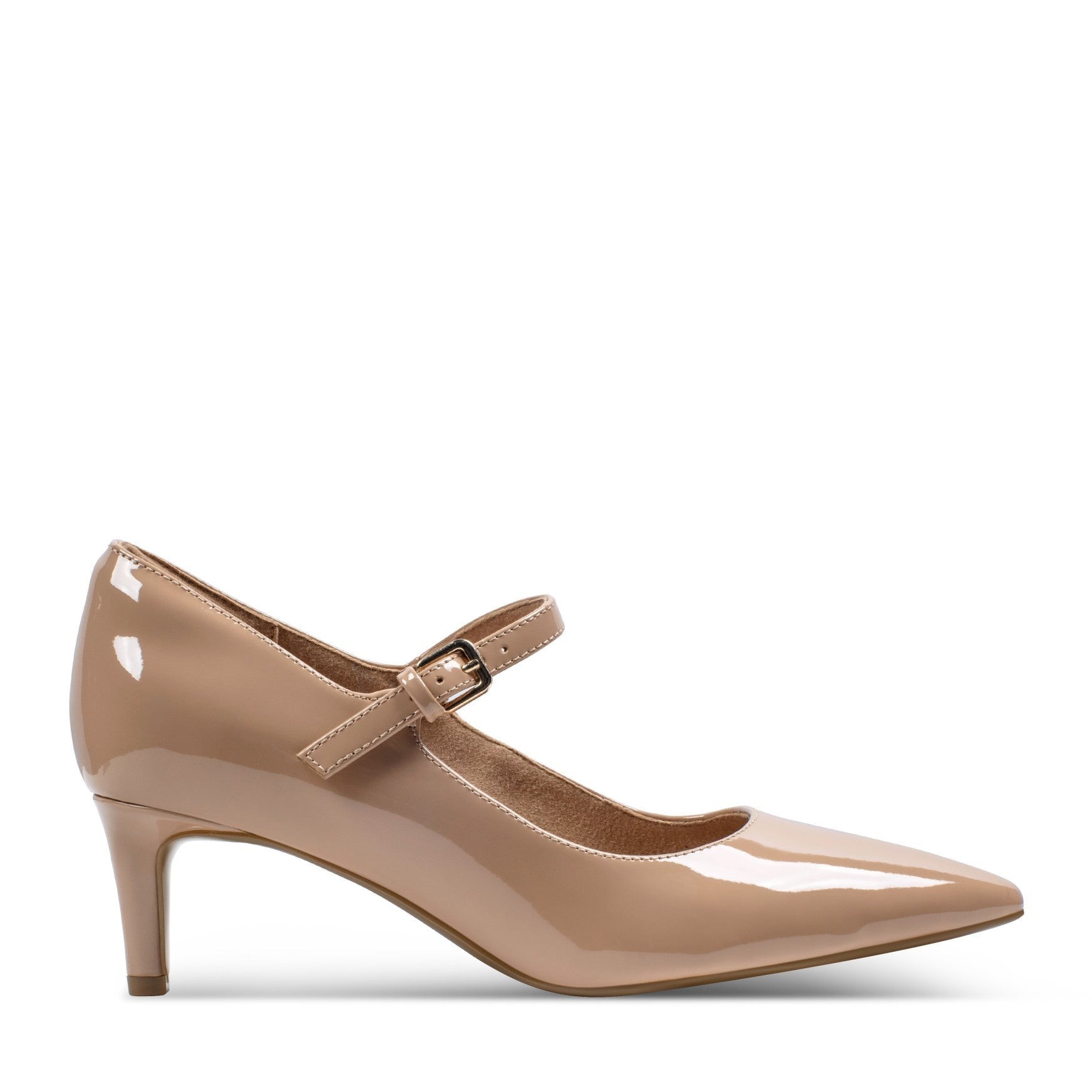 Rockport Total Motion Chase Cushioned Arch Support Women's Mary Jane Dress Pumps - Light Natural Patent - 1