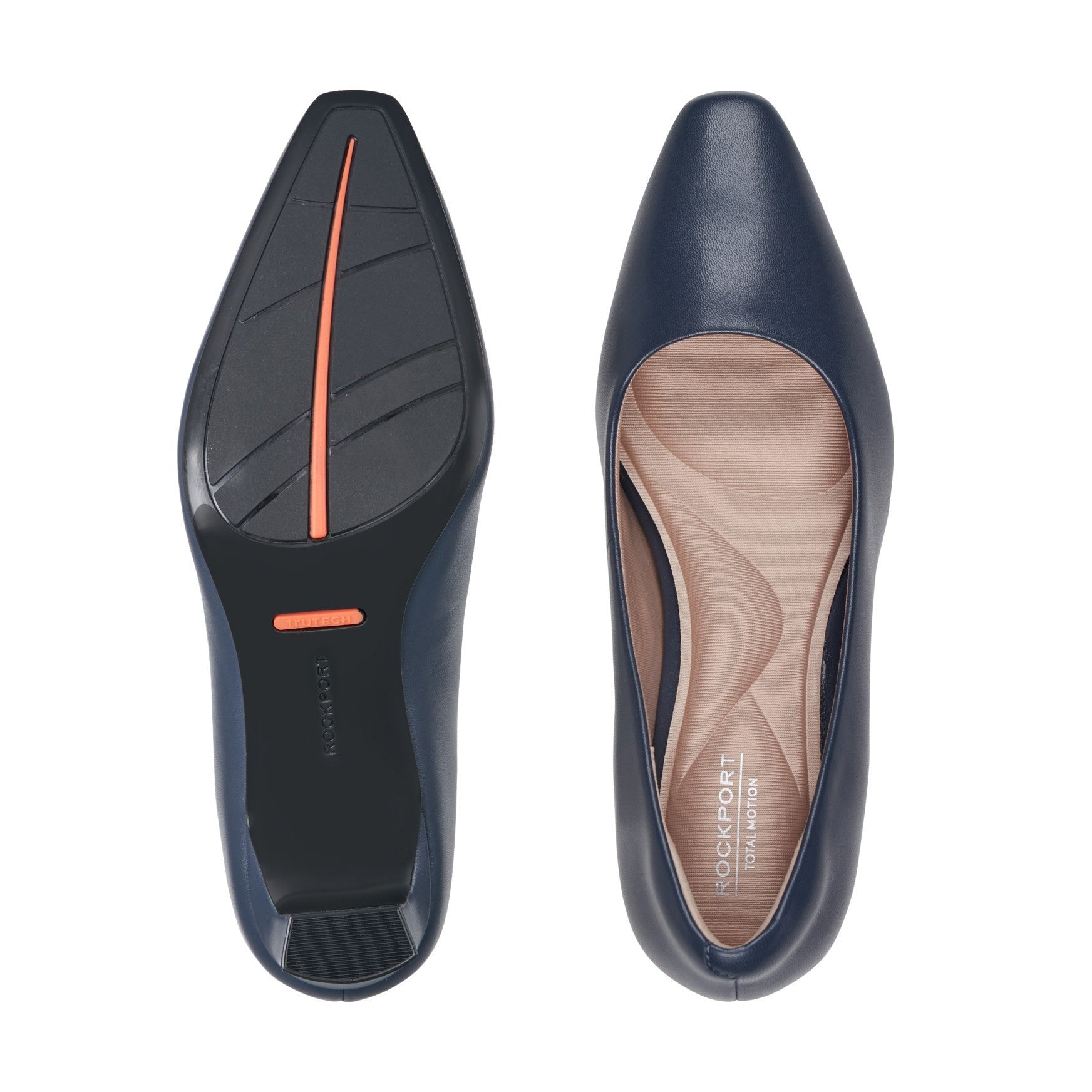 Rockport Total Motion Merida Classic Cushioned Arch Support Women's Dress Pump - Dark Blue Leather - 5