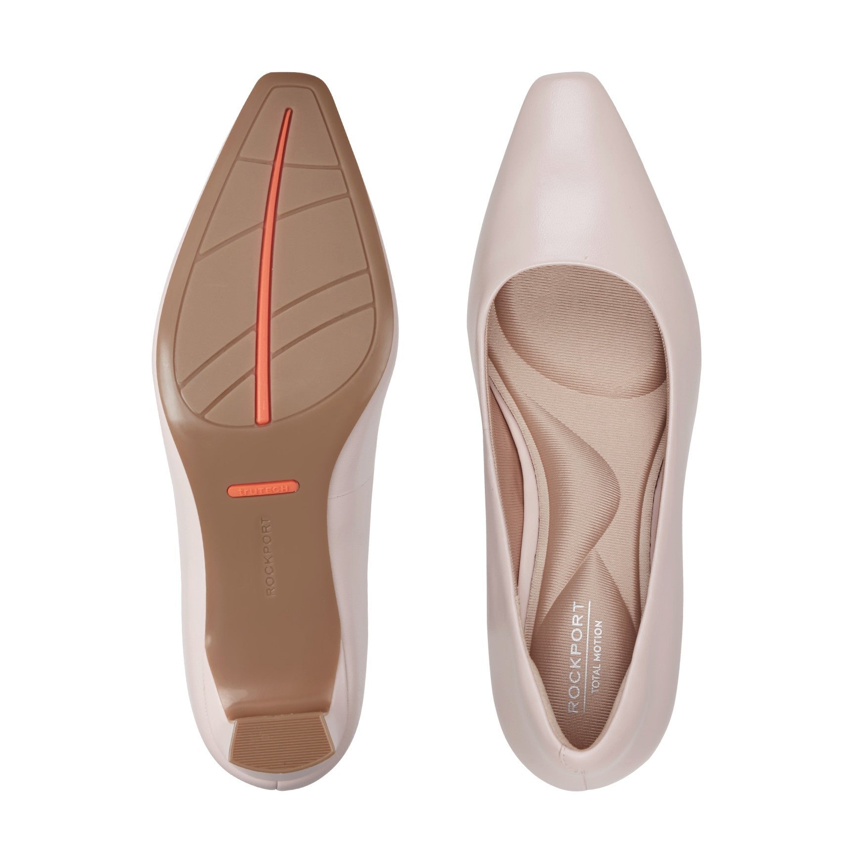 Rockport Total Motion Merida Classic Cushioned Arch Support Women's Dress Pump - Light Pink Leather - 5