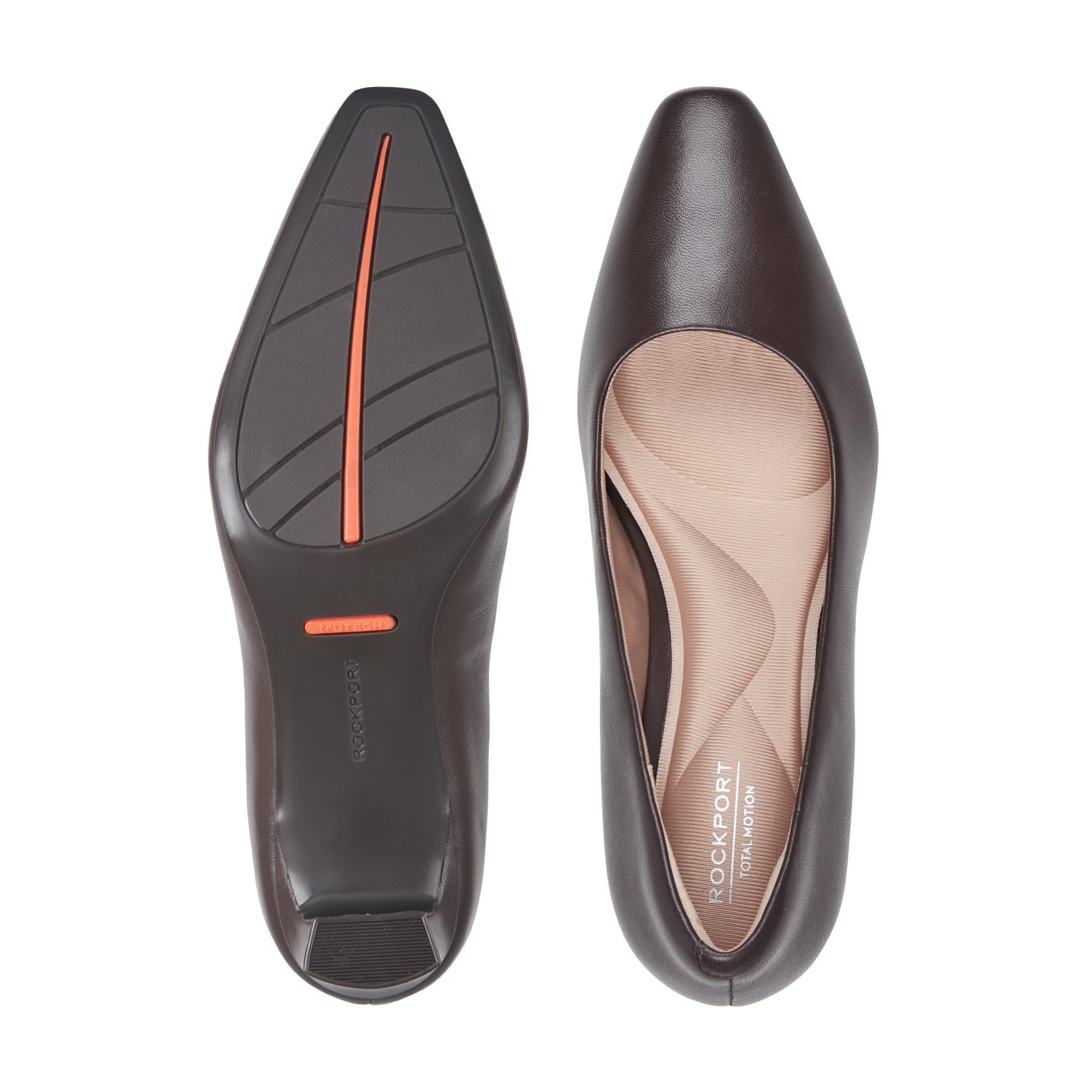 Rockport Total Motion Merida Classic Cushioned Arch Support Women's Dress Pump - Mahogany Leather - 5