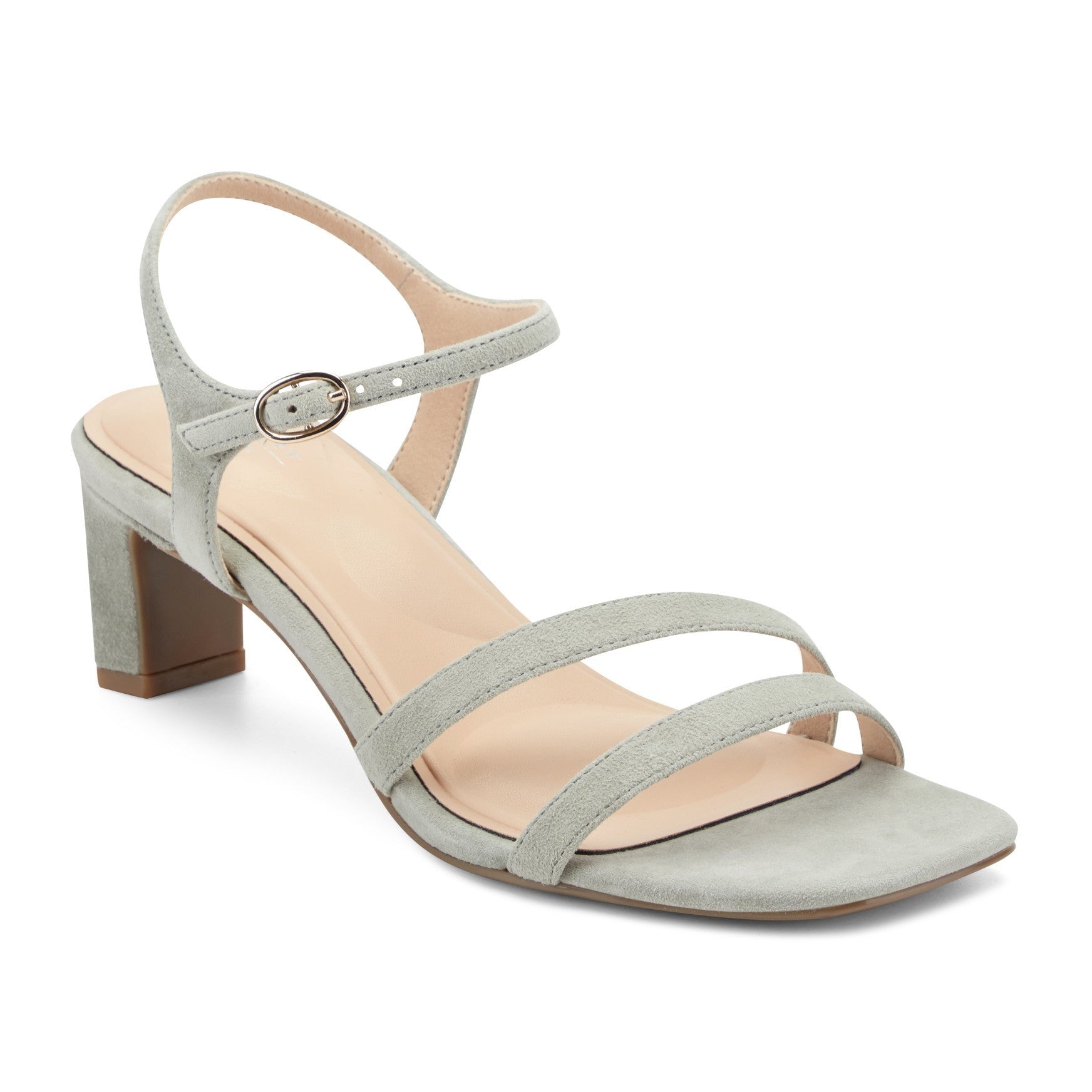 Rockport Total Motion Teddy Cushioned Arch-Support Women's Dress Sandal - Light Blue Sage Suede - 2