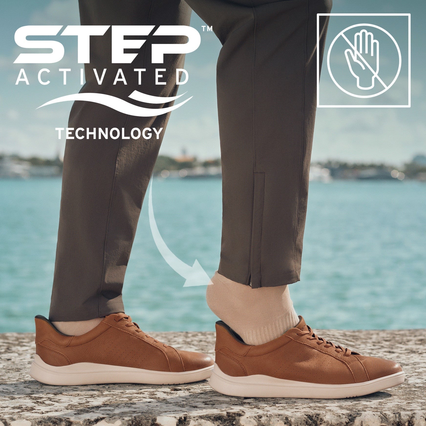 Rockport Tristen Step-Activated Cushioned Arch Support Men's Shoe - Medium Brown Leather - 3