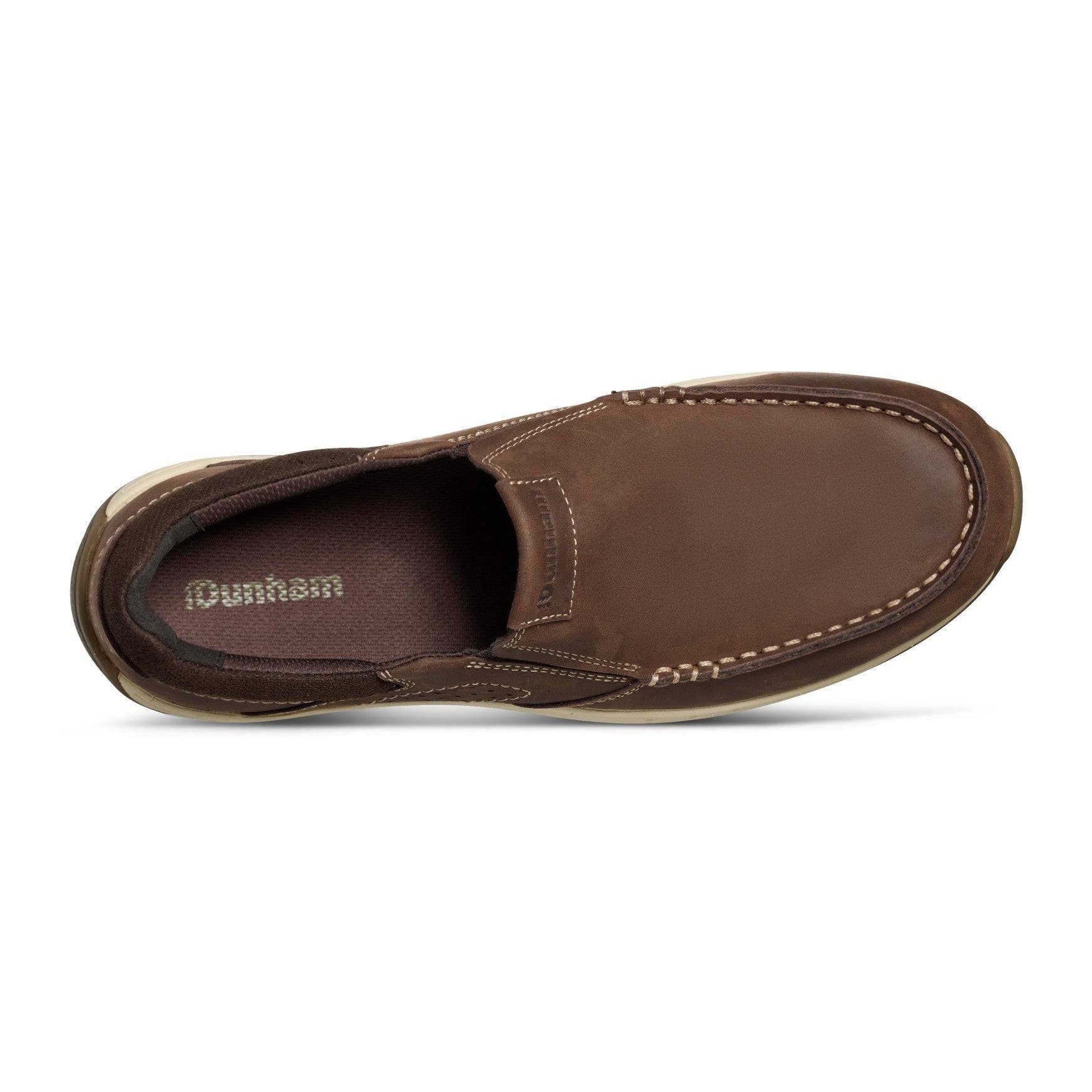 Rockport Waves Cushioned Orthotic-Friendly Men's Casual Slip-On Shoe - Dark Brown Leather - 4