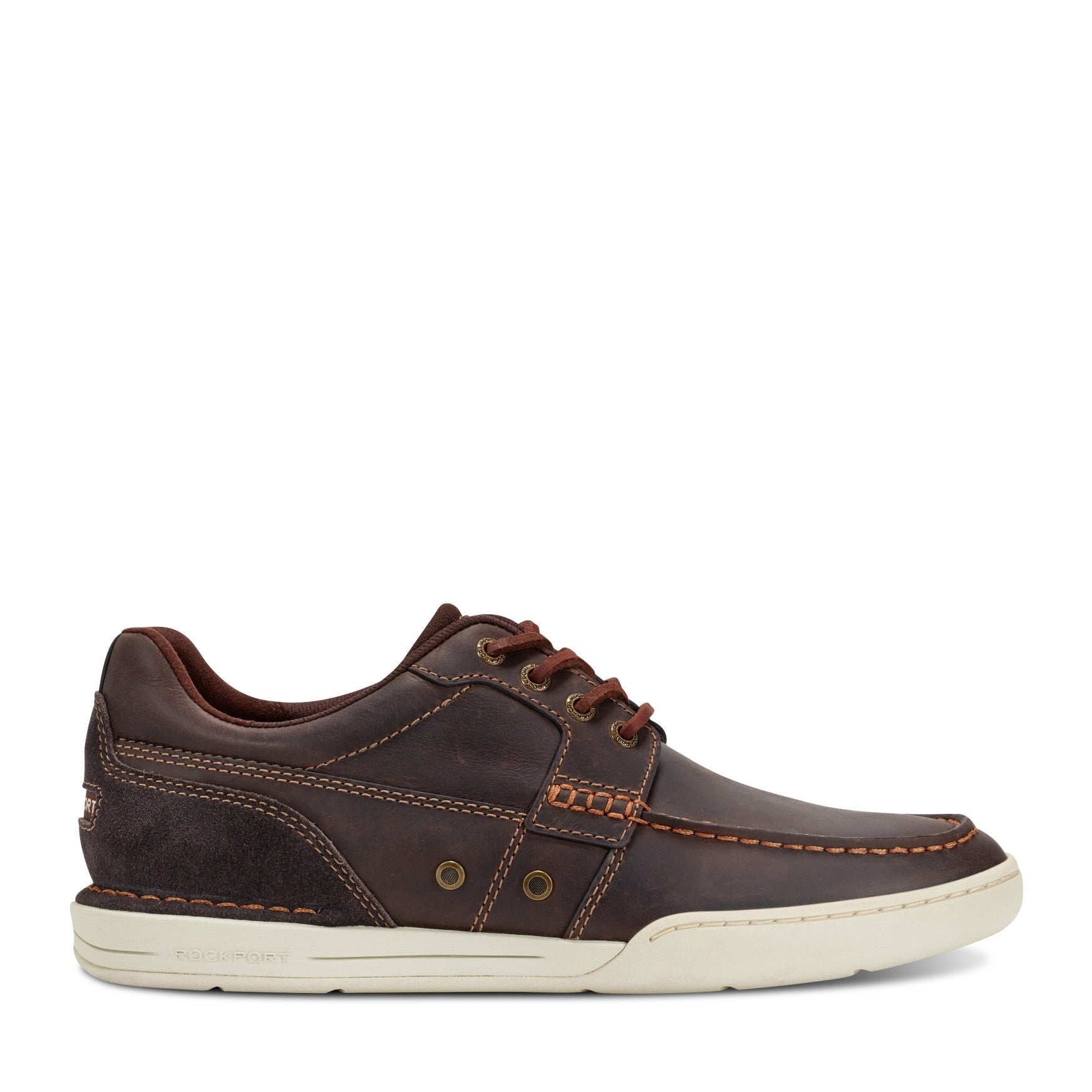 Rockport Wentworth Men's Cushioned Arch Support Casual Shoe - Dark Brown - 1