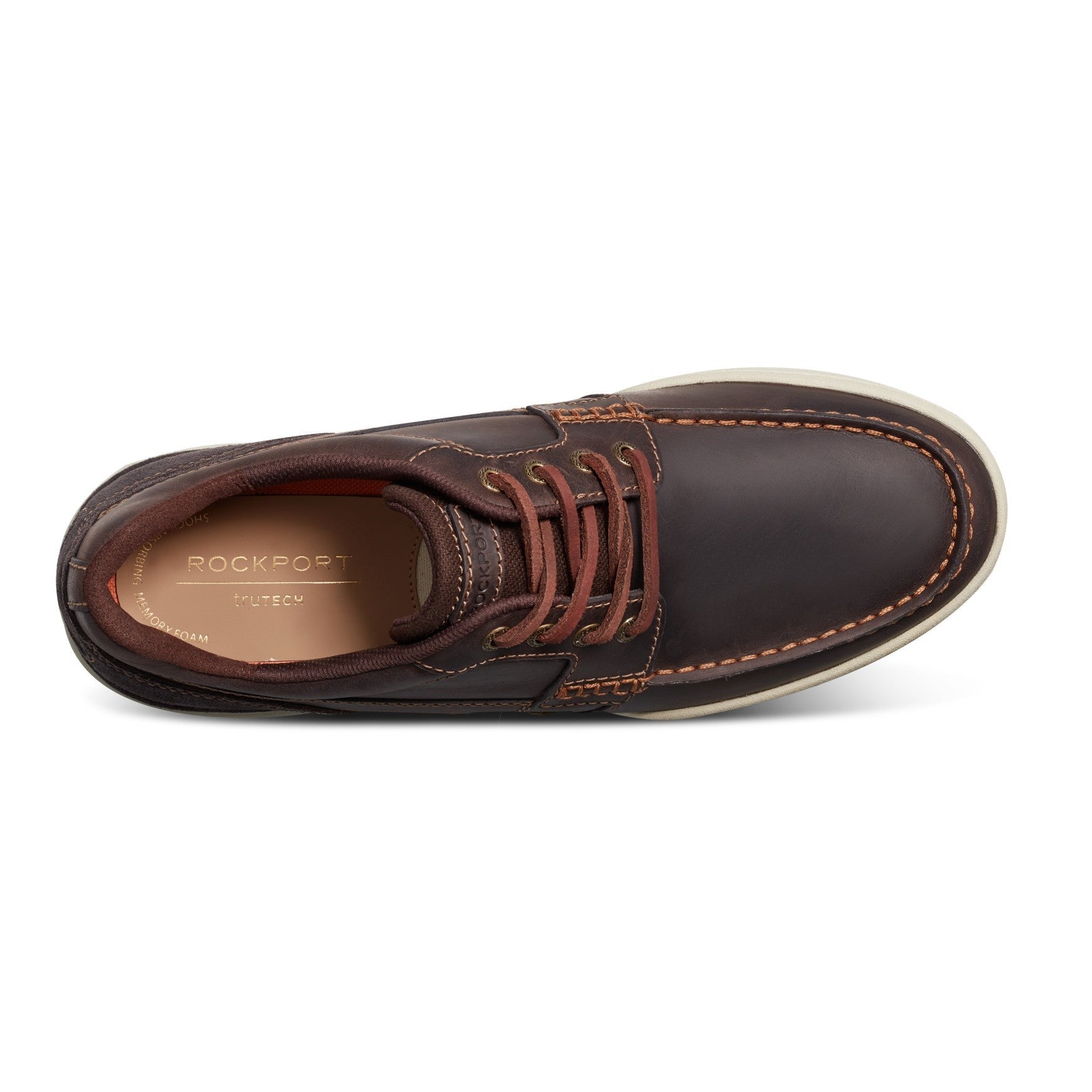 Rockport Wentworth Men's Cushioned Arch Support Casual Shoe - Dark Brown - 4