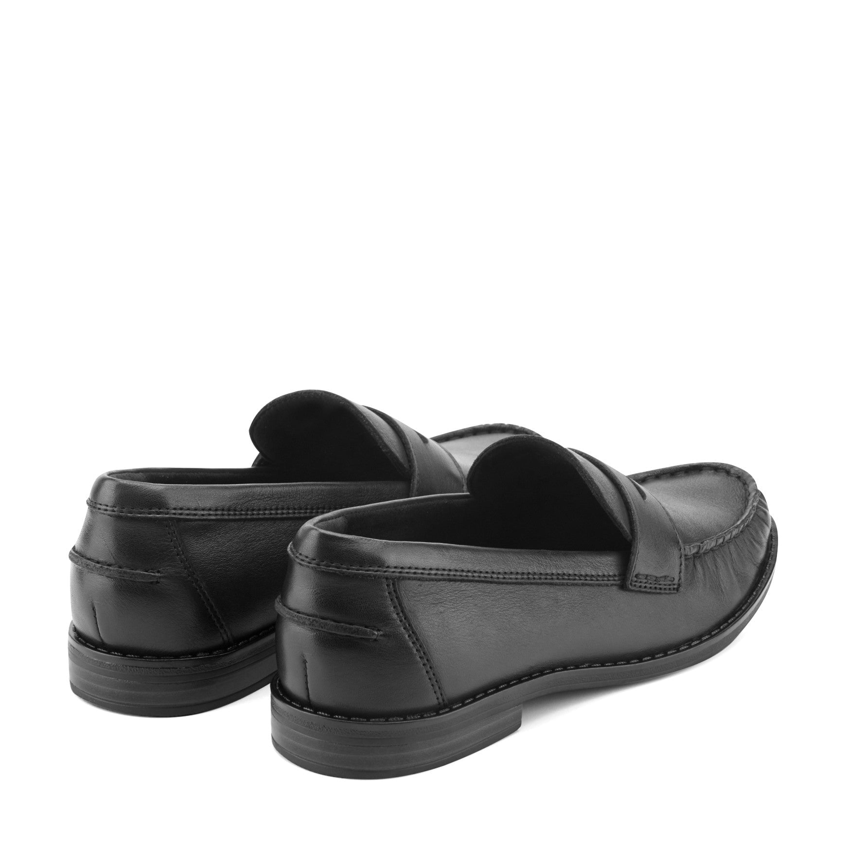 Rockport Weslin Women's Leather Penny Loafers - Black Leather - View 3