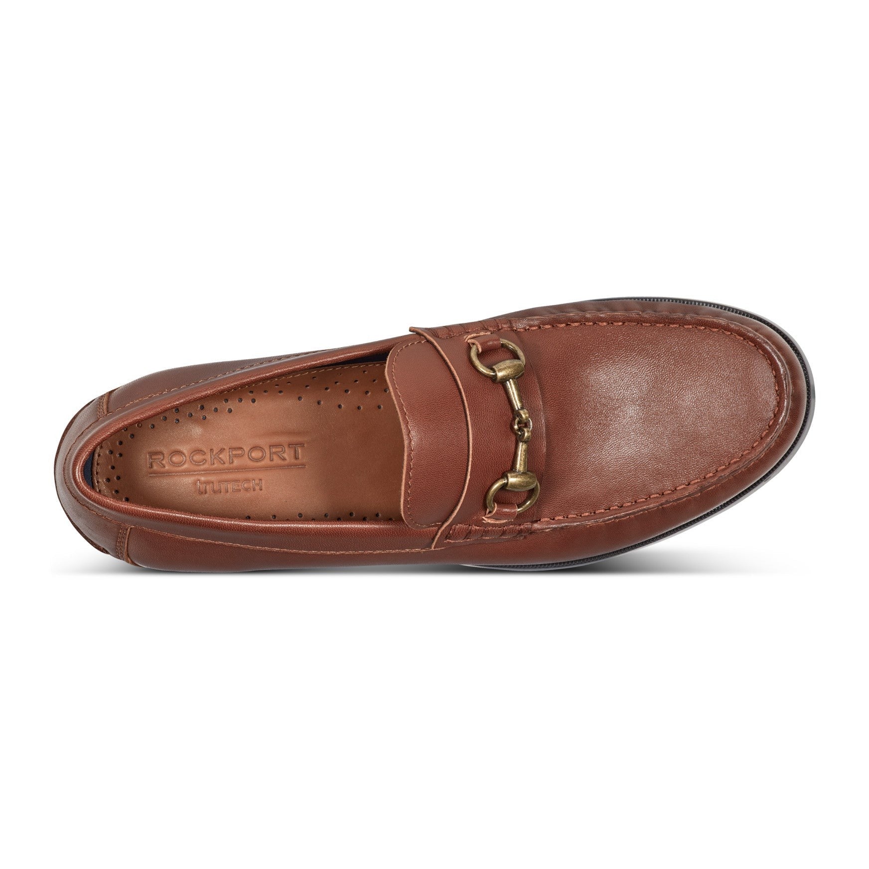 Rockport Whit Classic Bit Cushioned Men's Loafer - Dark Brown Leather - 4