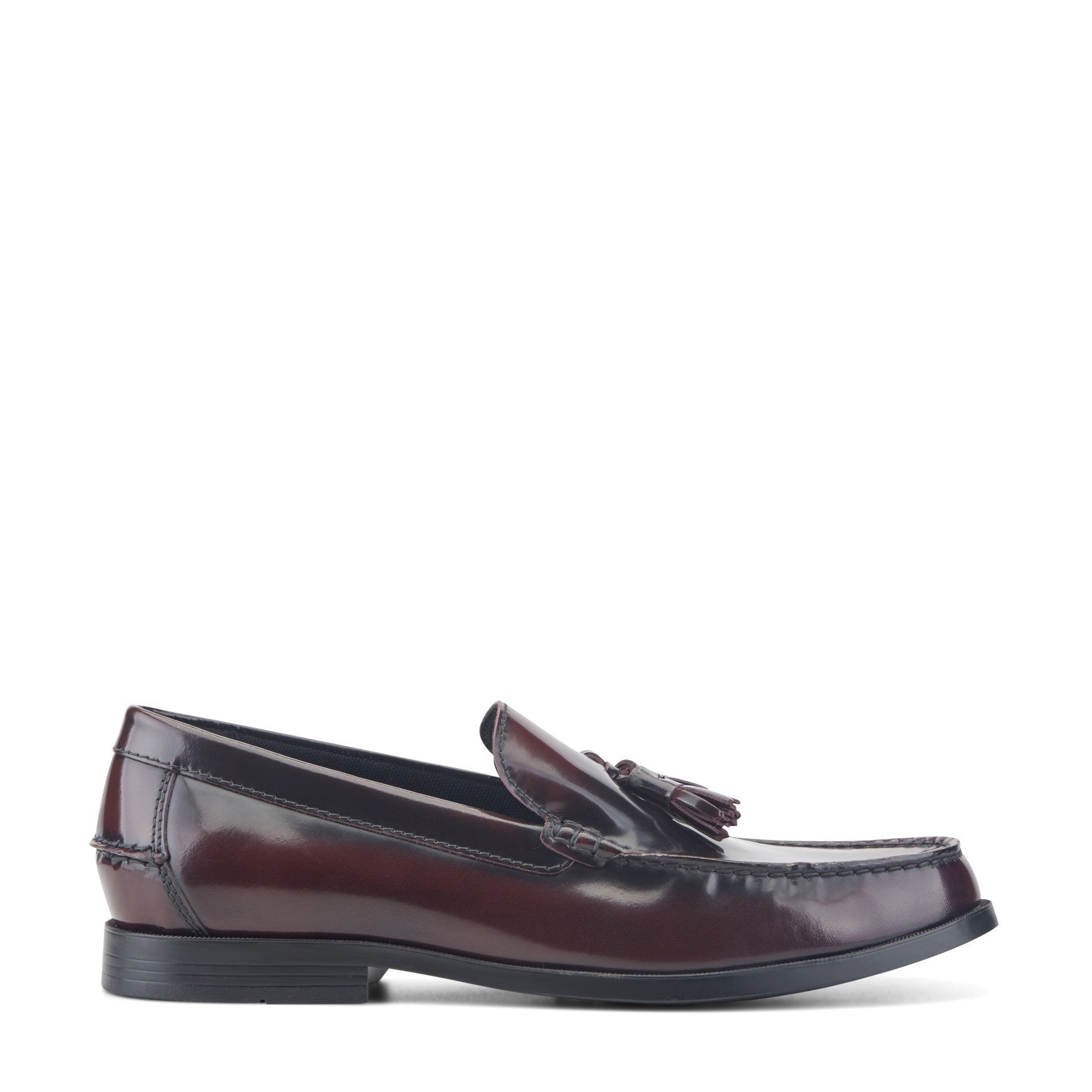 Rockport Whitlaw Tassel Cushioned Comfort Men's Loafer - Dark Red Leather - 1