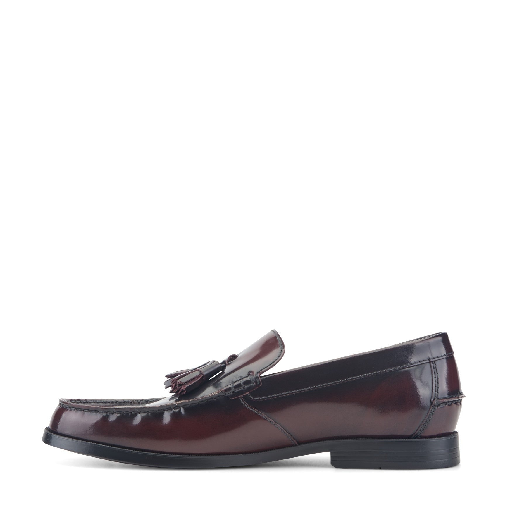 Rockport Whitlaw Tassel Cushioned Comfort Men's Loafer - Dark Red Leather - 4