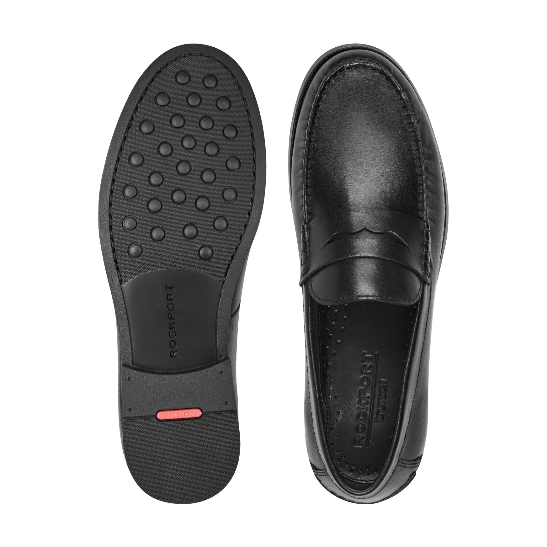 Rockport Willcox Classic Penny Men's Cushioned Loafer - Black Leather - 5