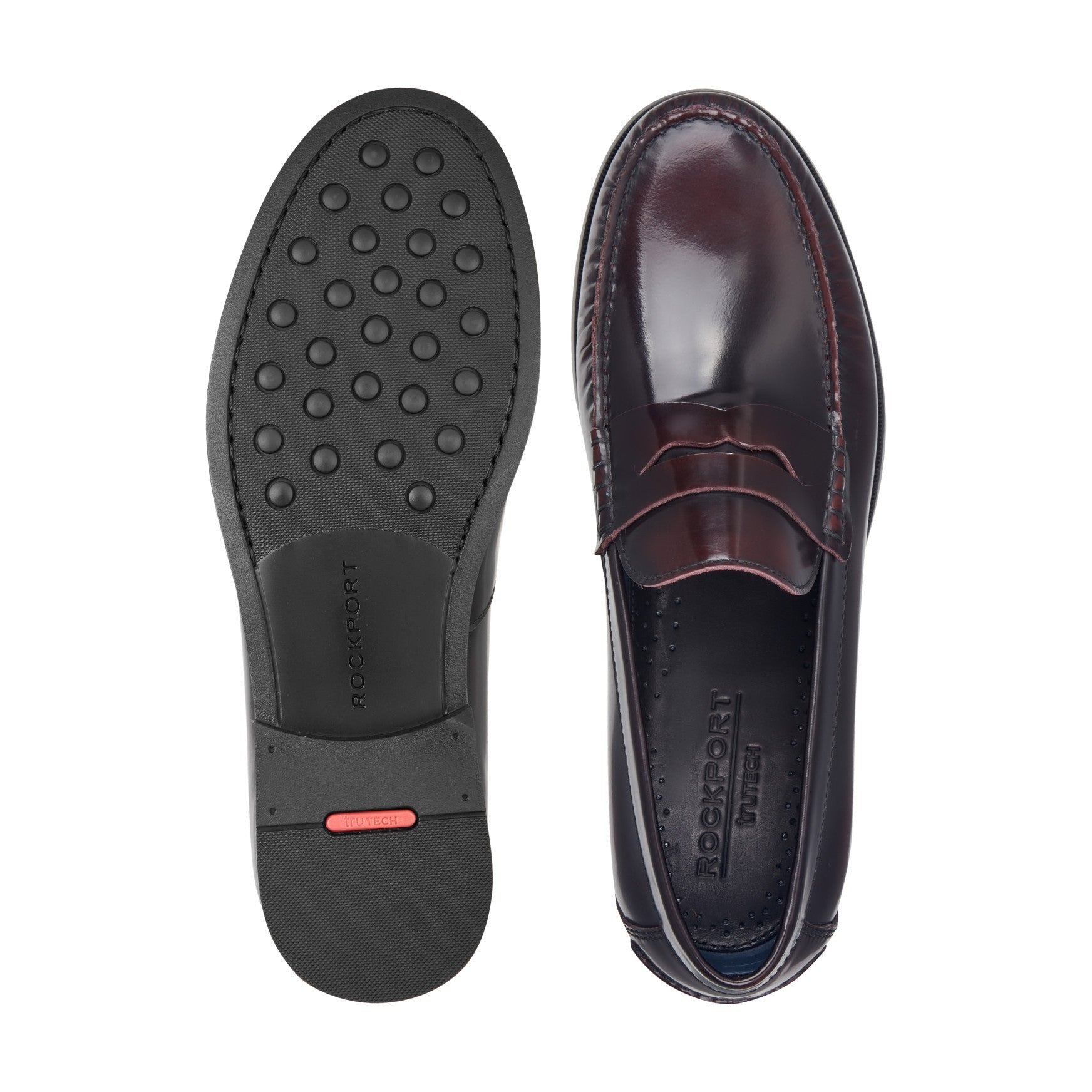 Rockport Willcox Classic Penny Men's Cushioned Loafer - Dark Burgundy Leather - 5