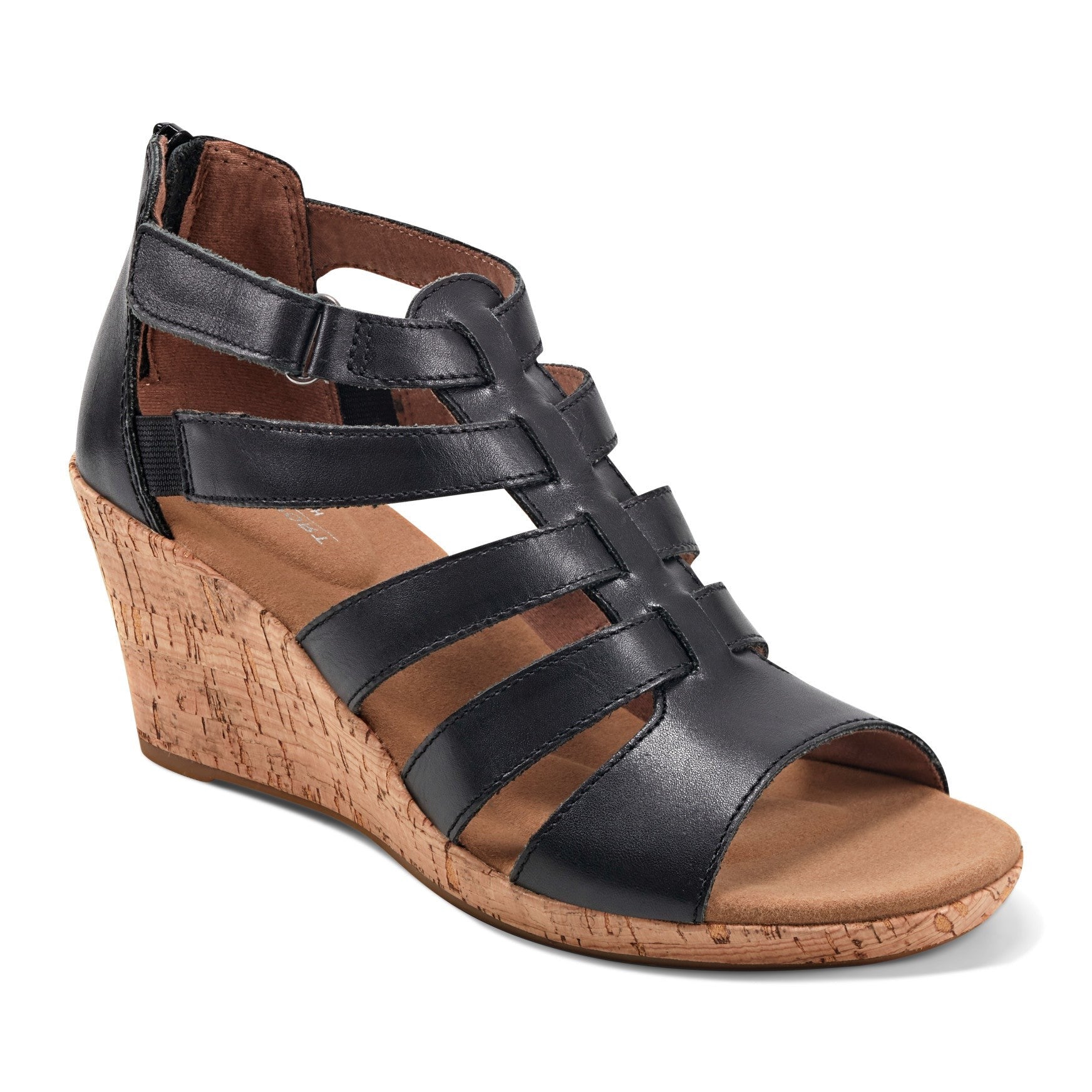 Rockport Women's Briah Gladiator Sandal - Black Leather - 2