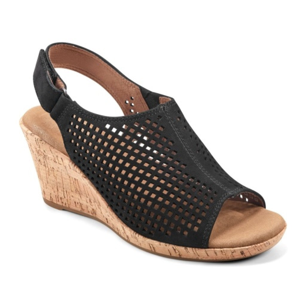 Rockport Women's Briah Perforated Slingback Sandal - Black Nbk - 1