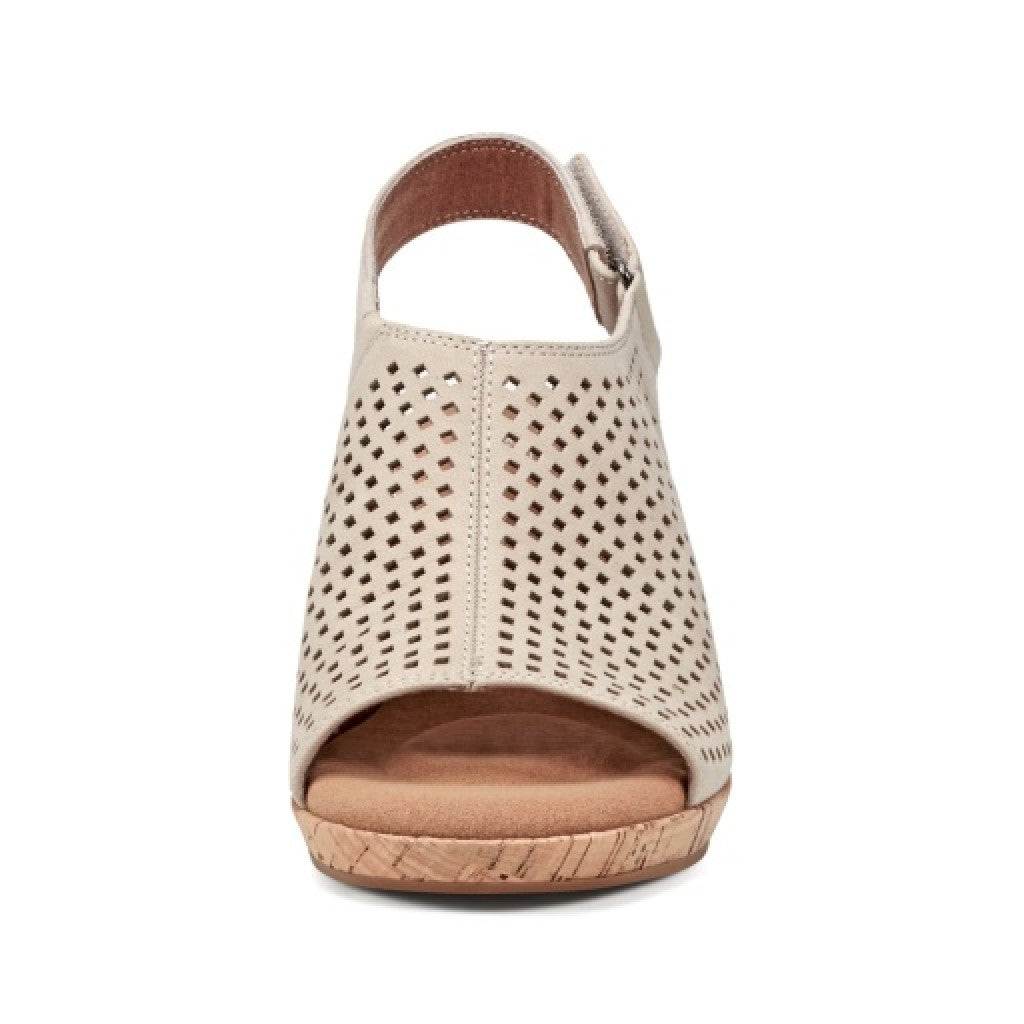 Rockport Women's Briah Perforated Slingback Sandal - Taupe Lth - 3